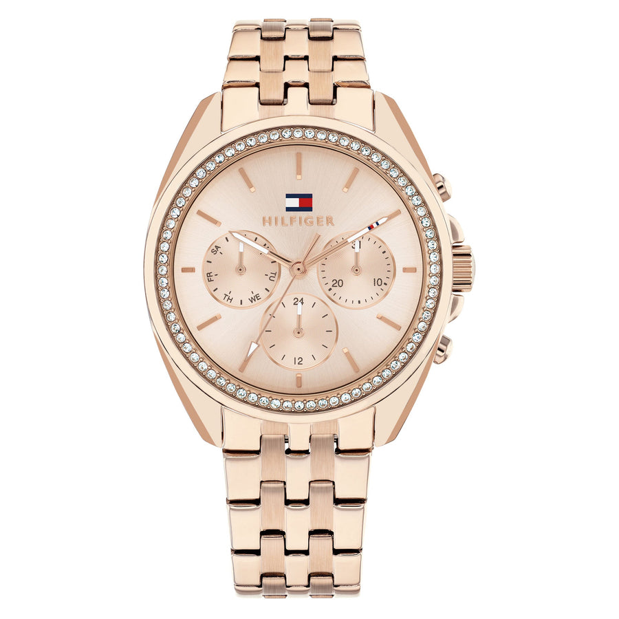Tommy Hilfiger Carnation Gold Steel Multi-function Women's Watch - 1782804