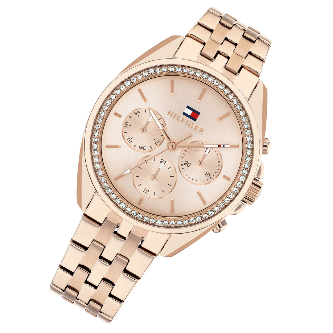 Tommy Hilfiger Carnation Gold Steel Multi-function Women's Watch - 1782804