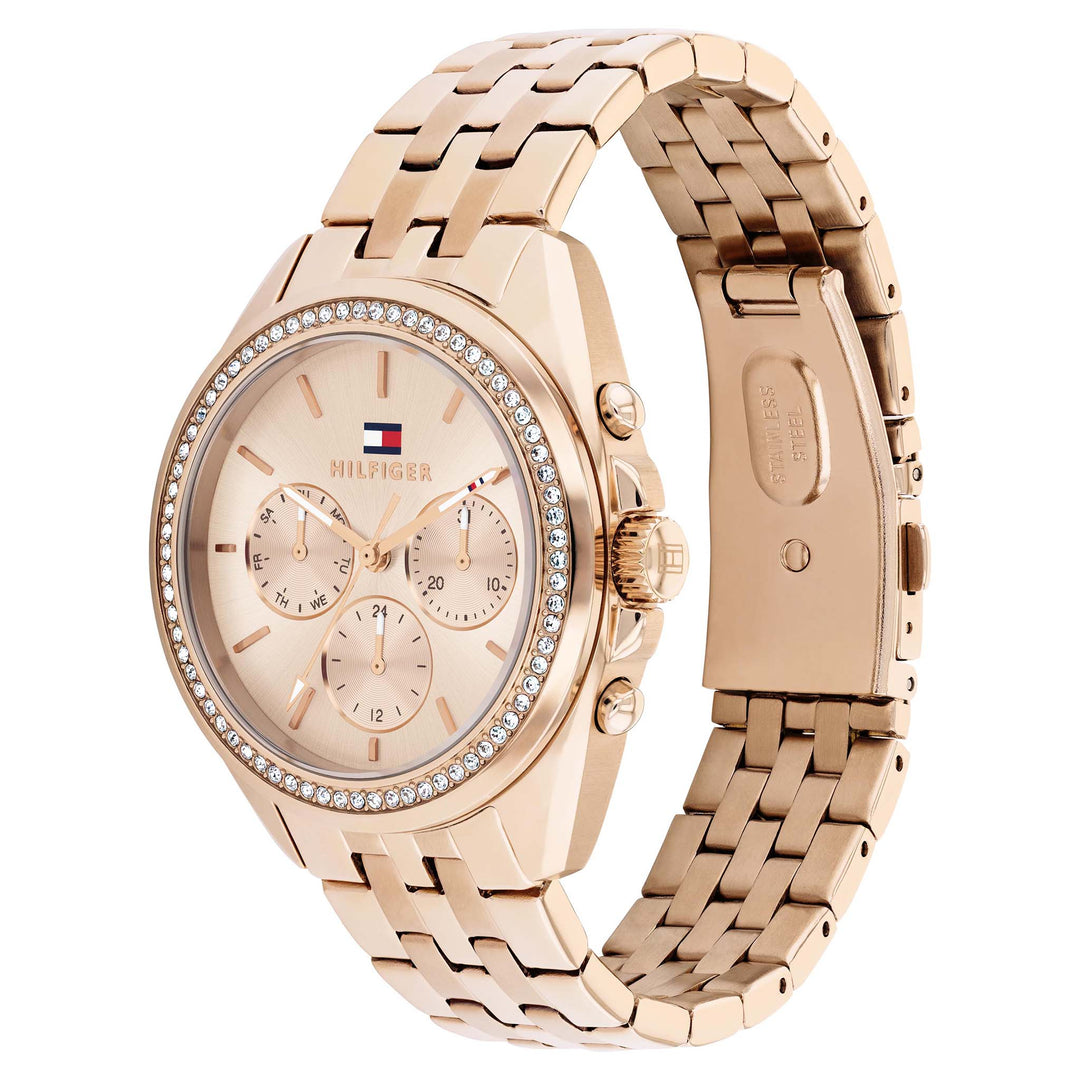 Tommy Hilfiger Carnation Gold Steel Multi-function Women's Watch - 1782804
