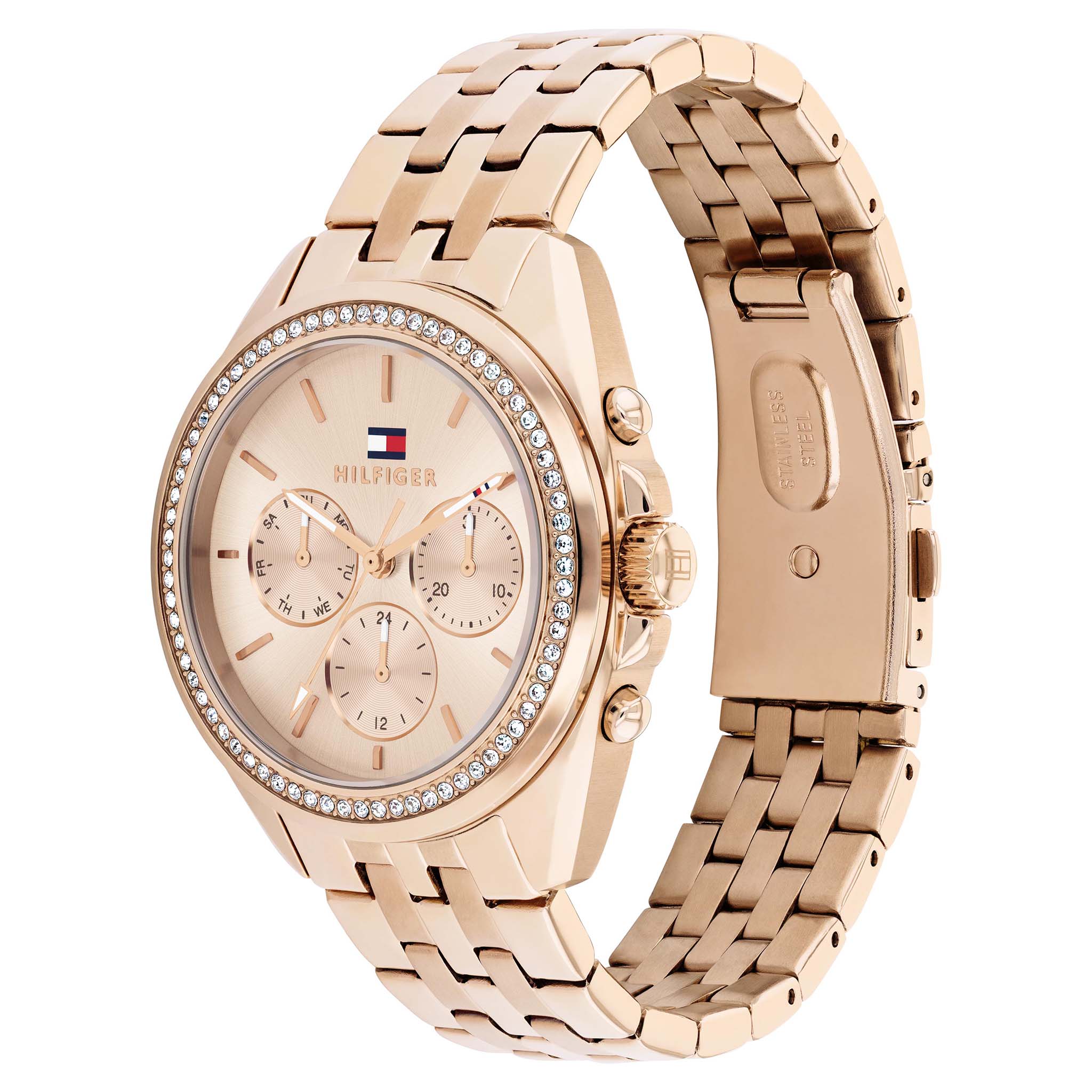Tommy Hilfiger Carnation Gold Steel Multi-function Women's Watch - 1782804
