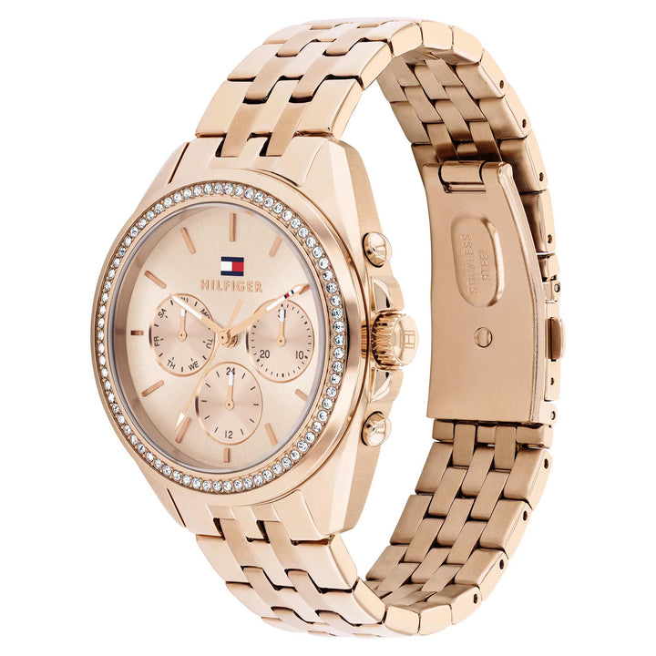 Tommy Hilfiger Carnation Gold Steel Multi-function Women's Watch - 1782804