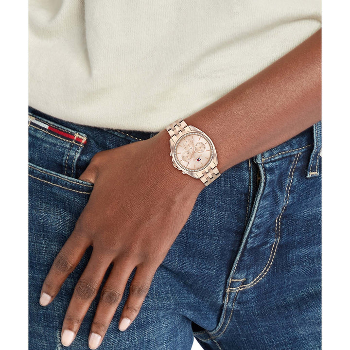 Tommy Hilfiger Carnation Gold Steel Multi-function Women's Watch - 1782804