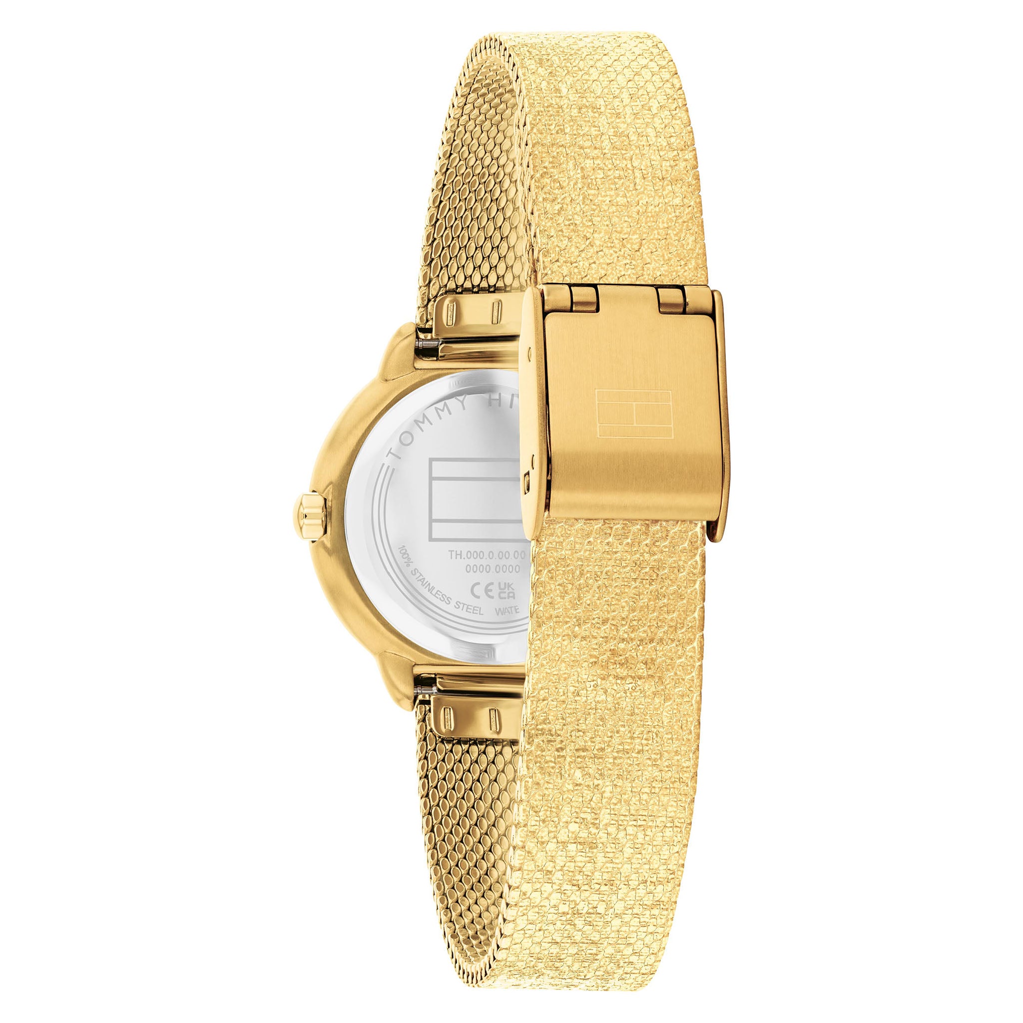 Tommy Hilfiger Gold Steel Mesh Green Dial Women's Watch - 1782812