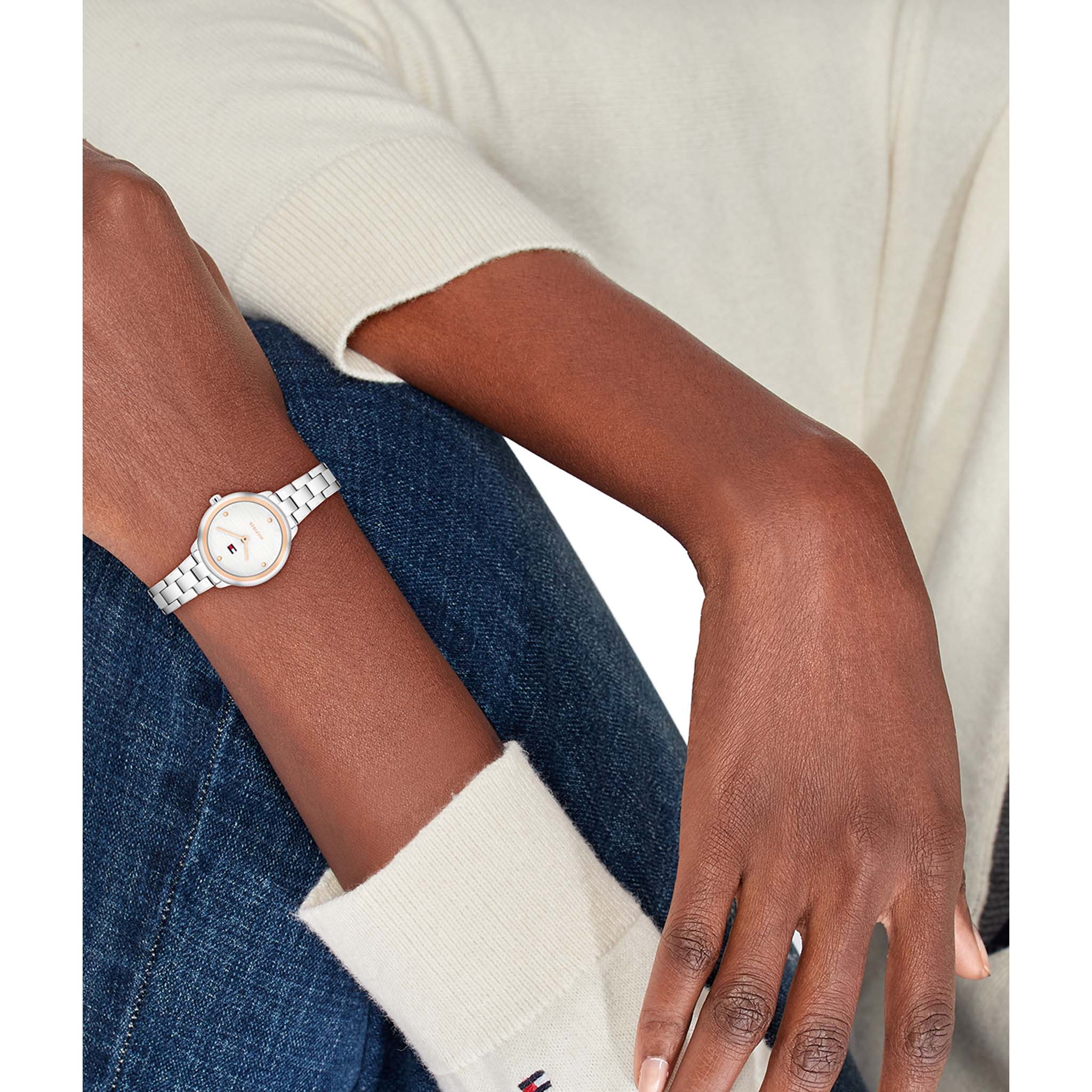 Tommy Hilfiger Stainless Steel Silver Dial Women's Watch - 1782814