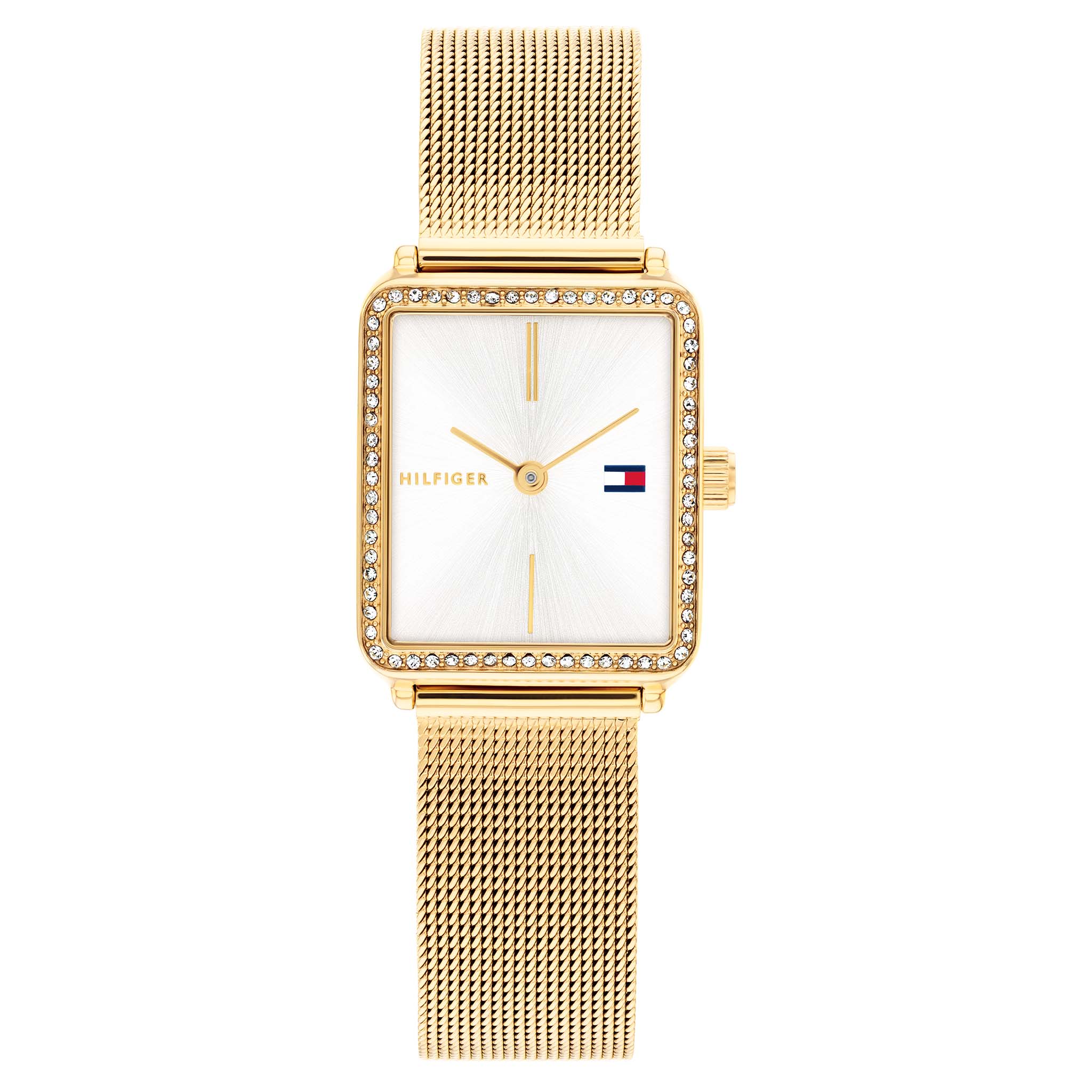 Tommy Hilfiger Gold Steel Silver White Dial Women's Watch - 1782829