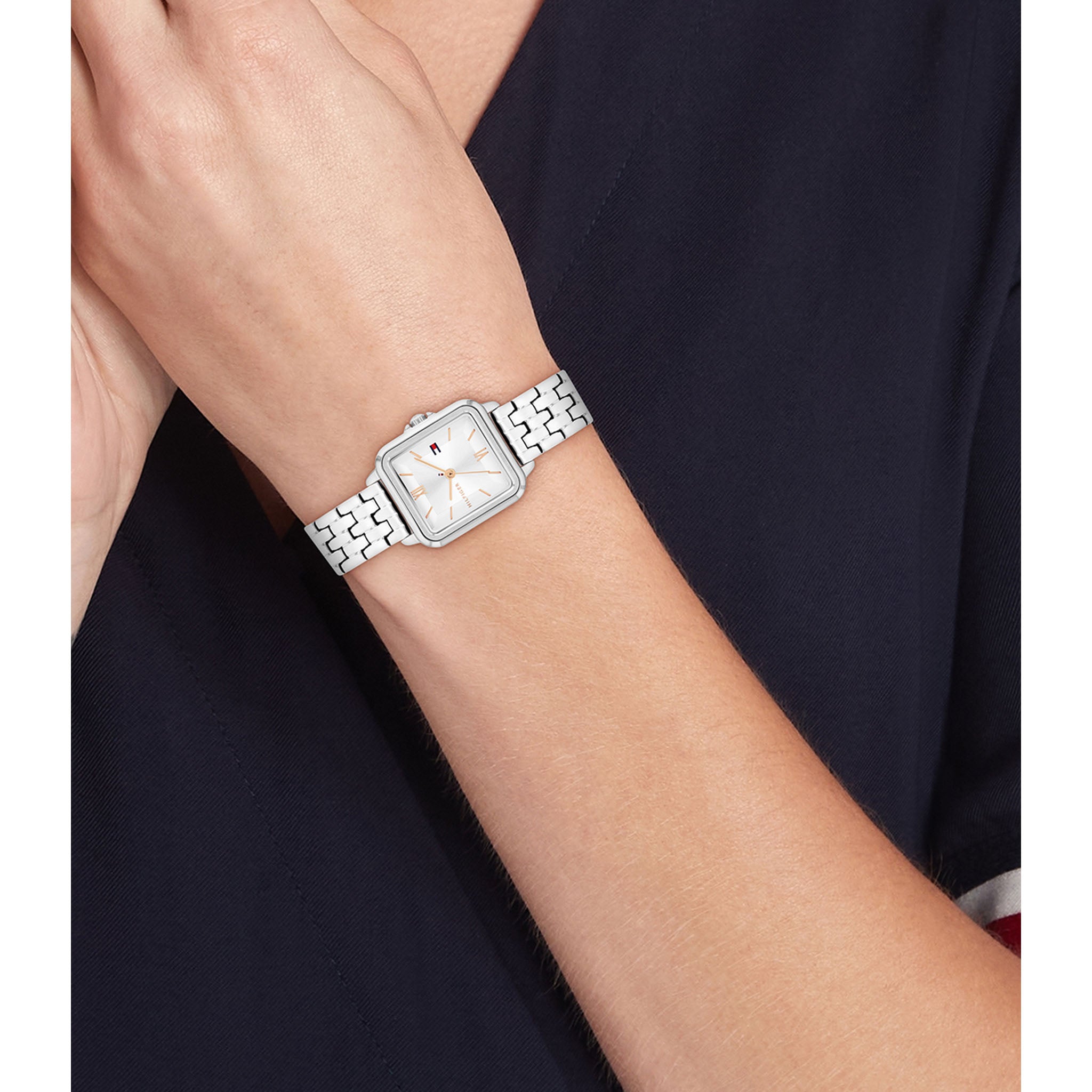 Tommy Hilfiger Stainless Steel White Dial Women's Watch - 1782830