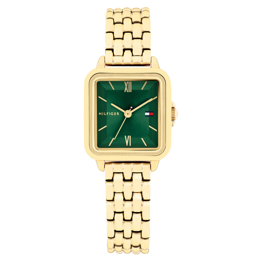 Tommy Hilfiger Gold Steel Green Dial Women's Watch - 1782858