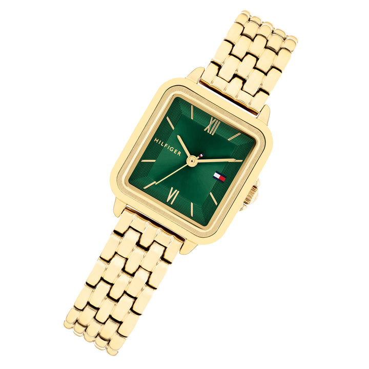 Tommy Hilfiger Gold Steel Green Dial Women's Watch - 1782858