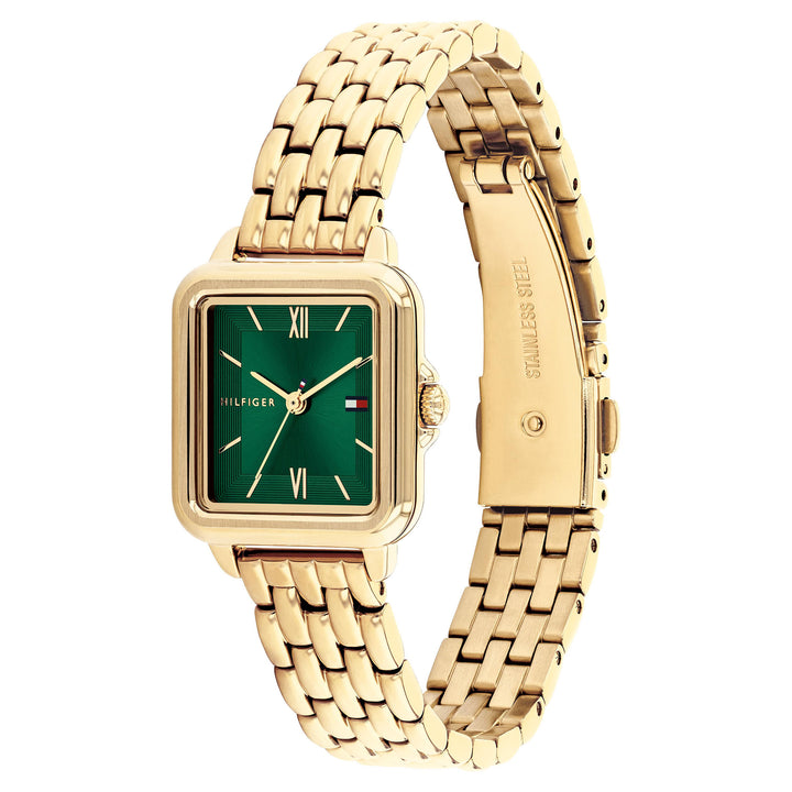 Tommy Hilfiger Gold Steel Green Dial Women's Watch - 1782858