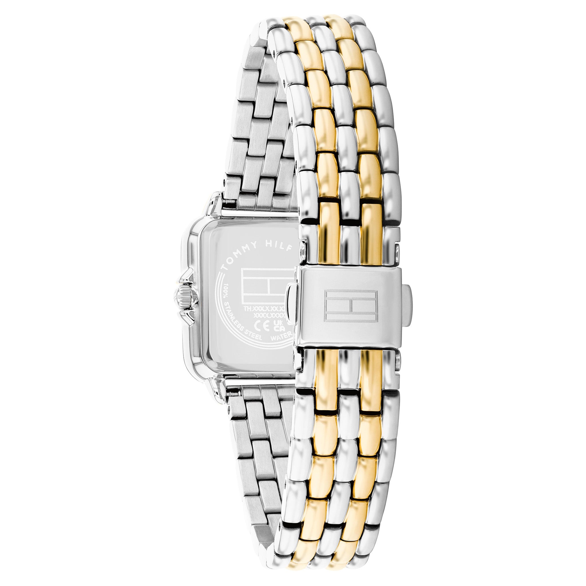 Tommy Hilfiger Two-Tone Steel Silver White Dial Women's Watch - 1782861