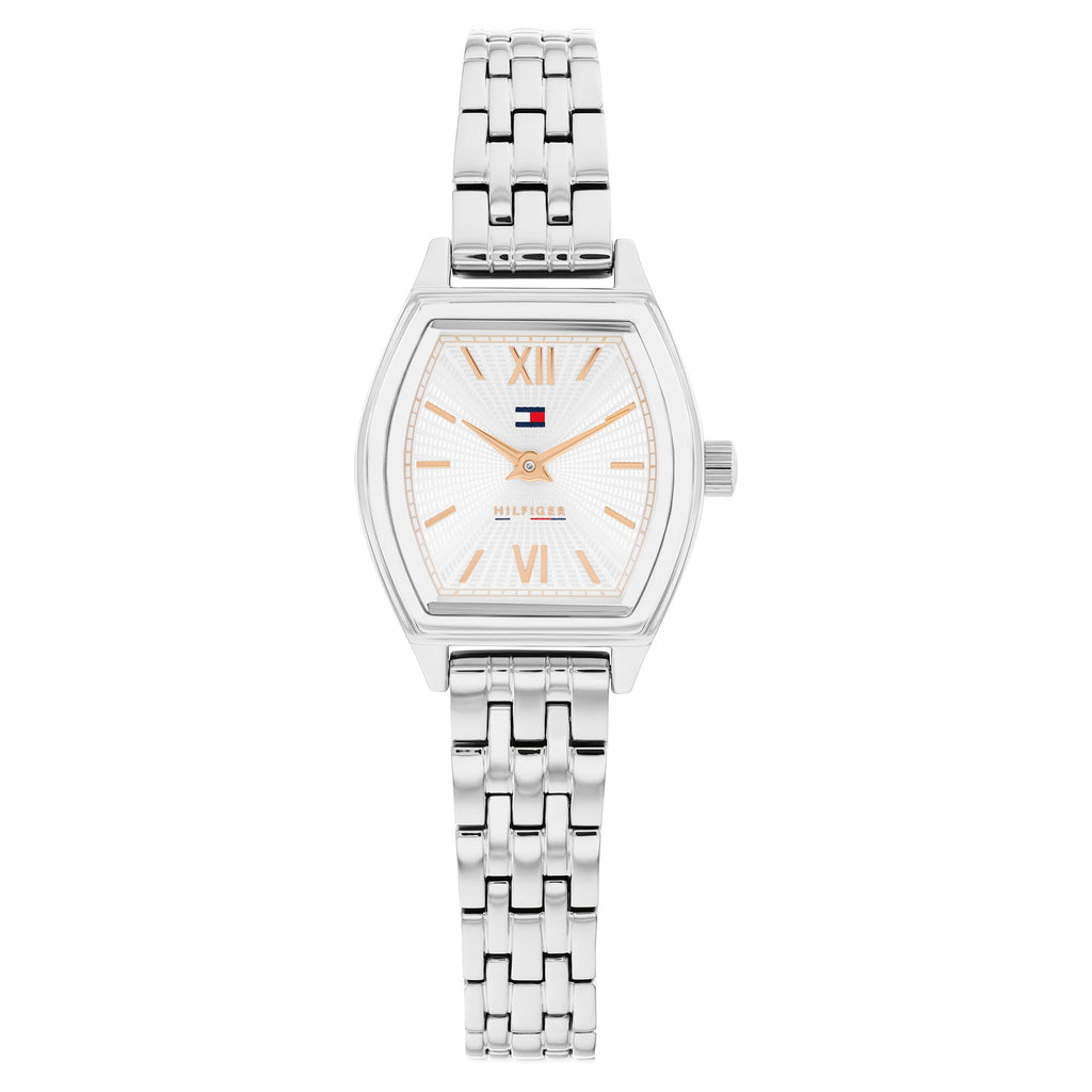 Tommy Hilfiger Stainless Steel Silver White Dial Women's Watch - 1782872