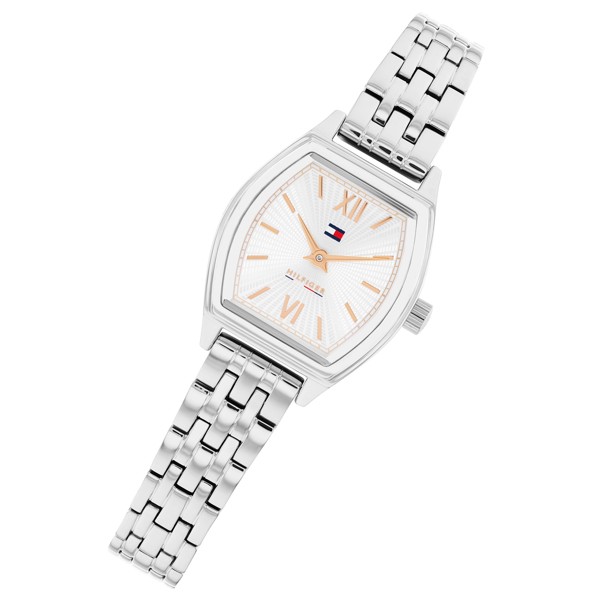 Tommy Hilfiger Stainless Steel Silver White Dial Women's Watch - 1782872