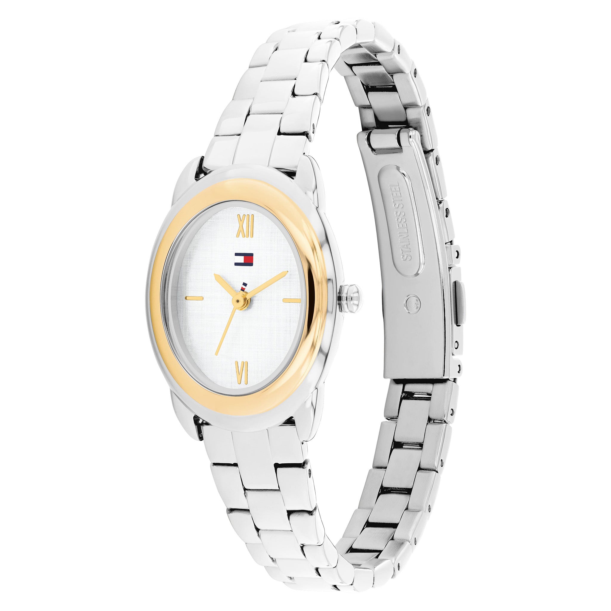 Tommy Hilfiger Stainless Steel Silver White Dial Women's Watch - 1782874