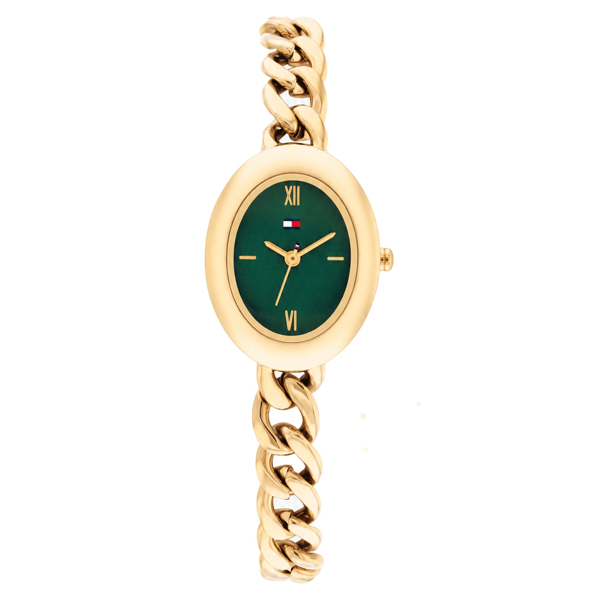 Tommy Hilfiger Gold Steel Green Dial Women's Watch - 1782877