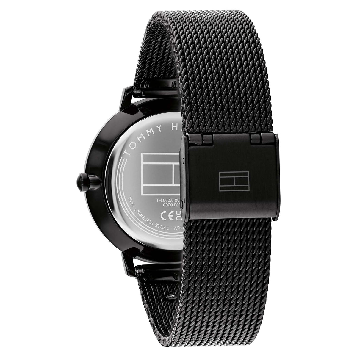 Tommy Hilfiger Steel Mesh Black Dial Multi-function Women's Watch - 1782882