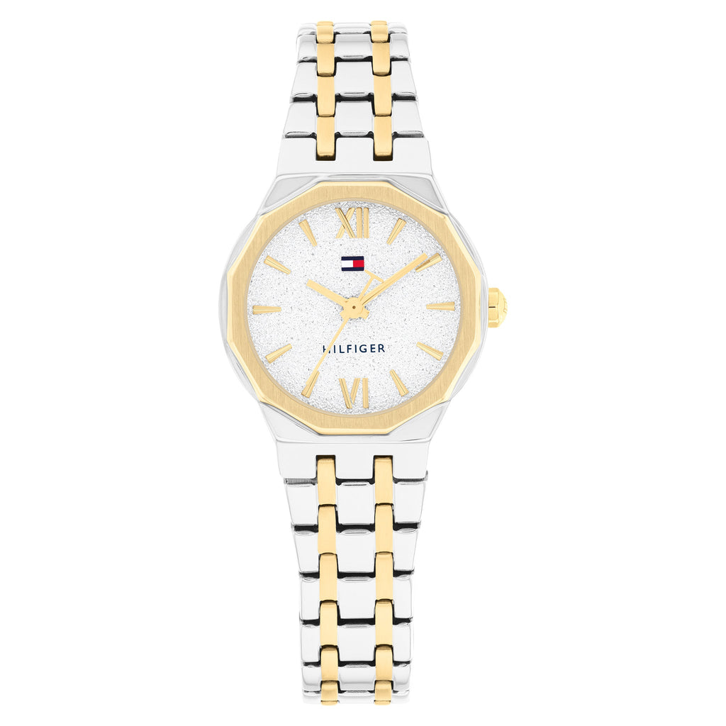 Tommy Hilfiger Two-Tone Stainless Steel Silver Dial Women's Watch - 1782888