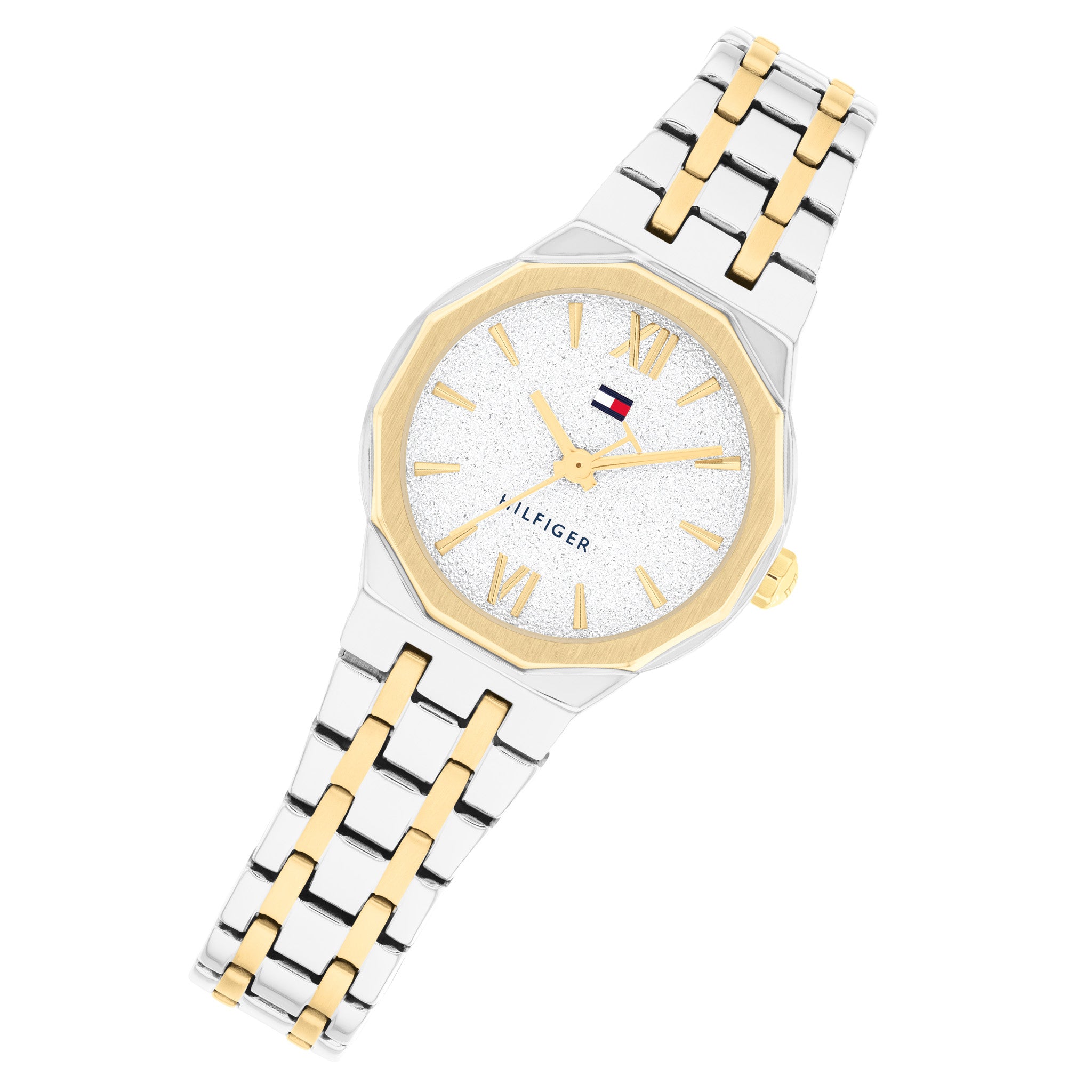 Tommy Hilfiger Two-Tone Steel Silver Dial Women's Watch - 1782888