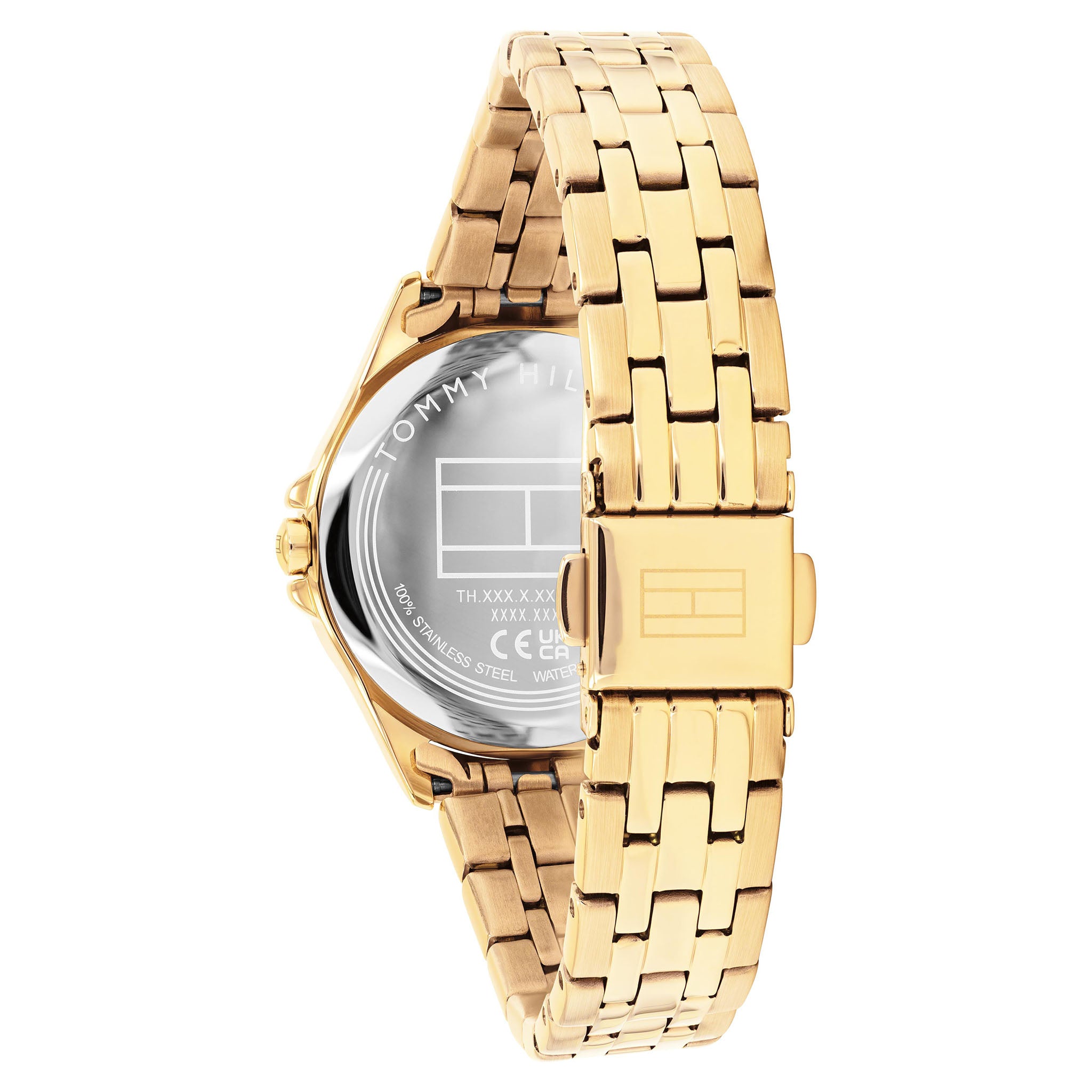 Tommy Hilfiger Gold Steel Blue Dial Women's Watch - 1782891