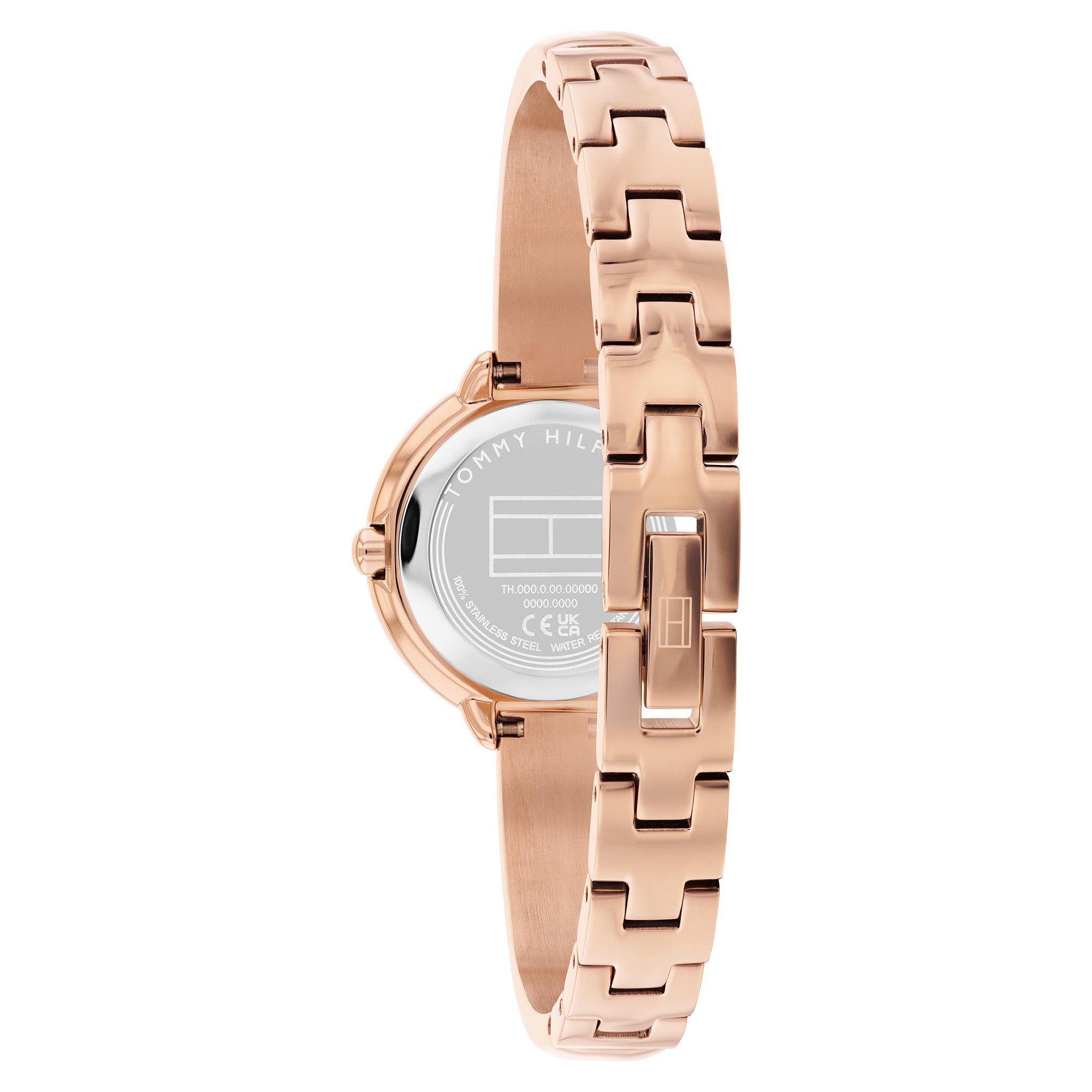 Tommy Hilfiger Rose Gold Steel Black Dial Women's Watch - 1782896