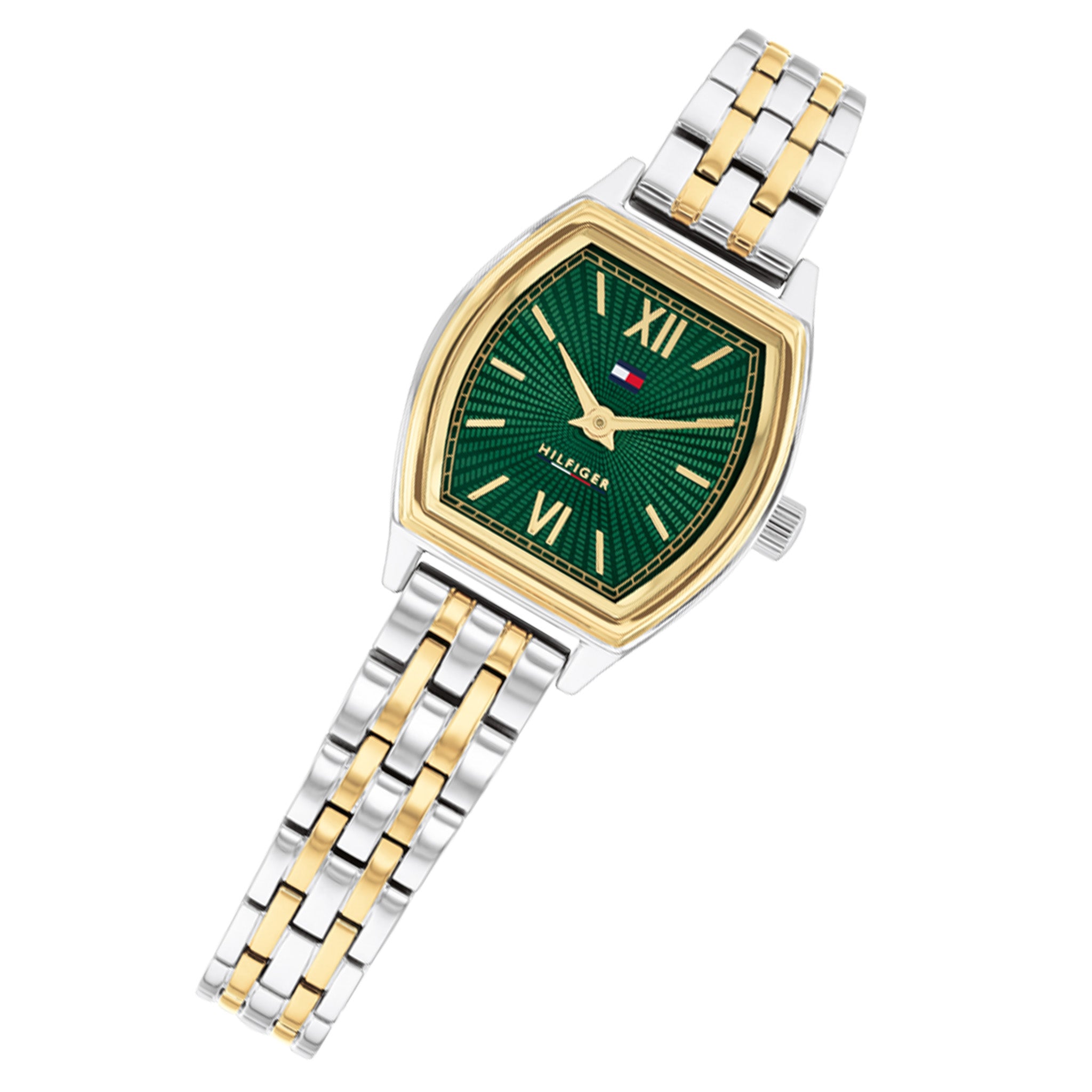 Tommy Hilfiger Two-Tone Steel Emerald Green Dial Women's Watch - 1782907