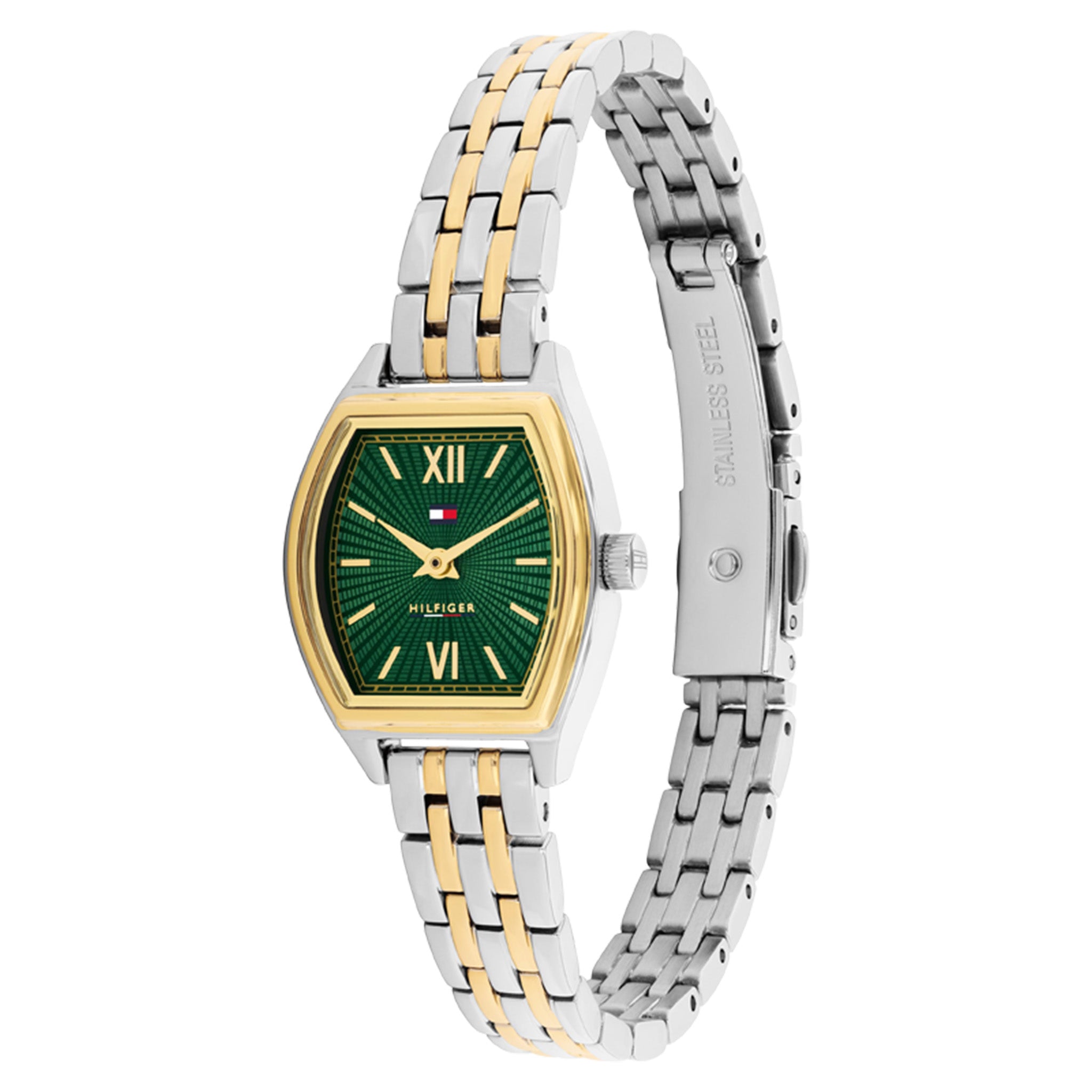 Tommy Hilfiger Two-Tone Steel Emerald Green Dial Women's Watch - 1782907