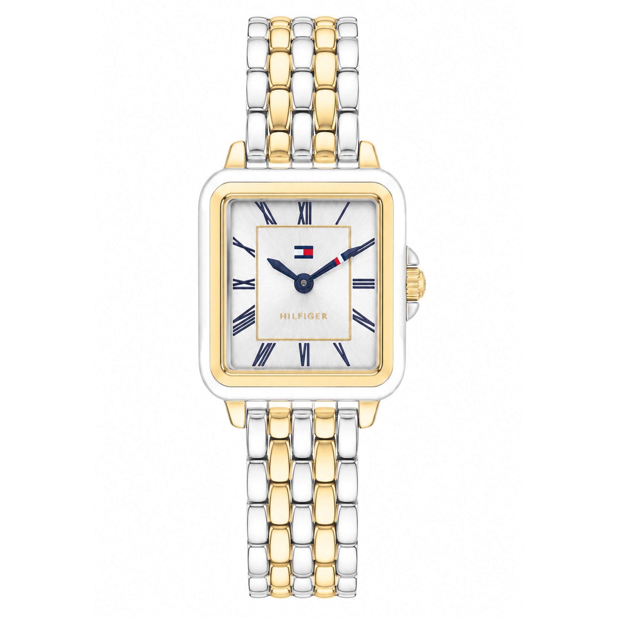 Tommy Hilfiger Two-Tone Steel Silver White Dial Women's Watch - 1782915