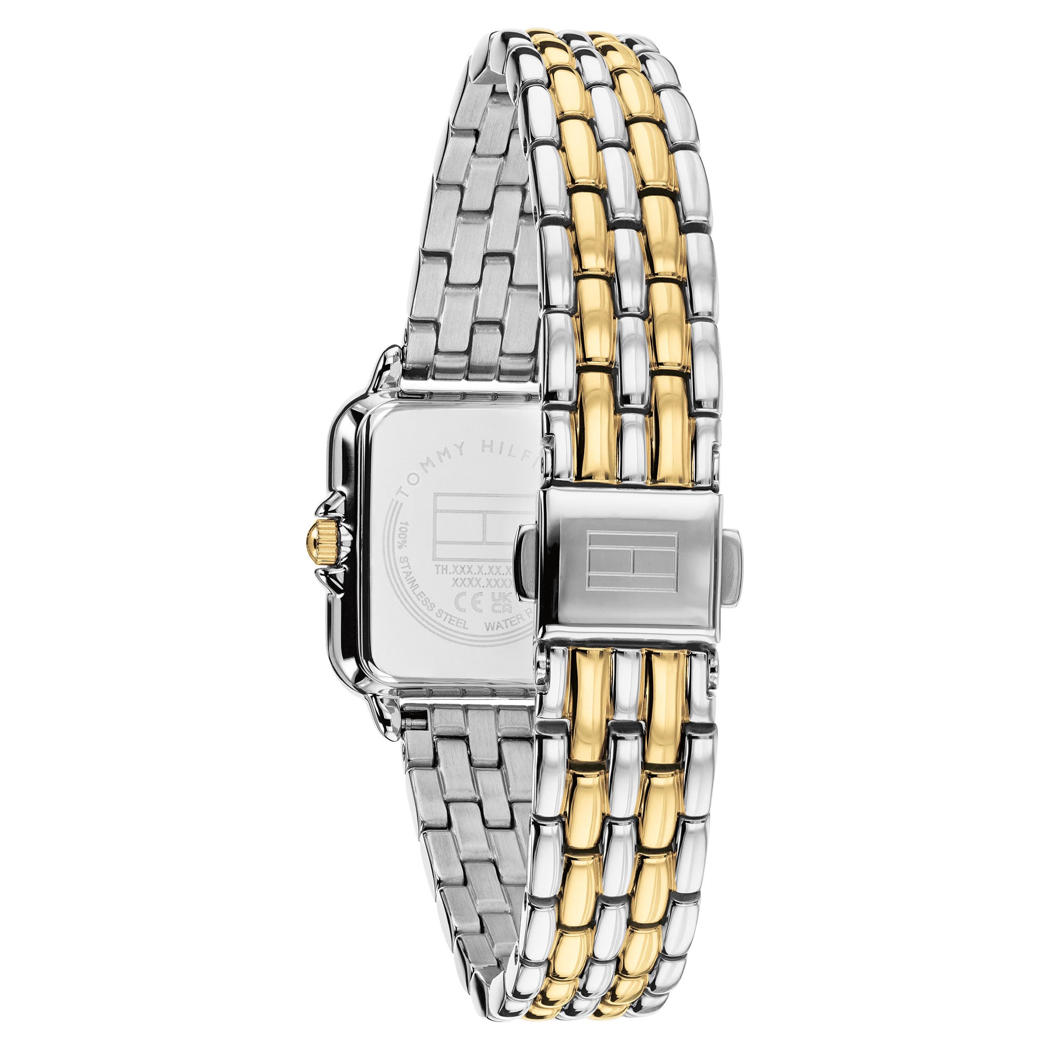 Tommy Hilfiger Two-Tone Steel Silver White Dial Women's Watch - 1782915