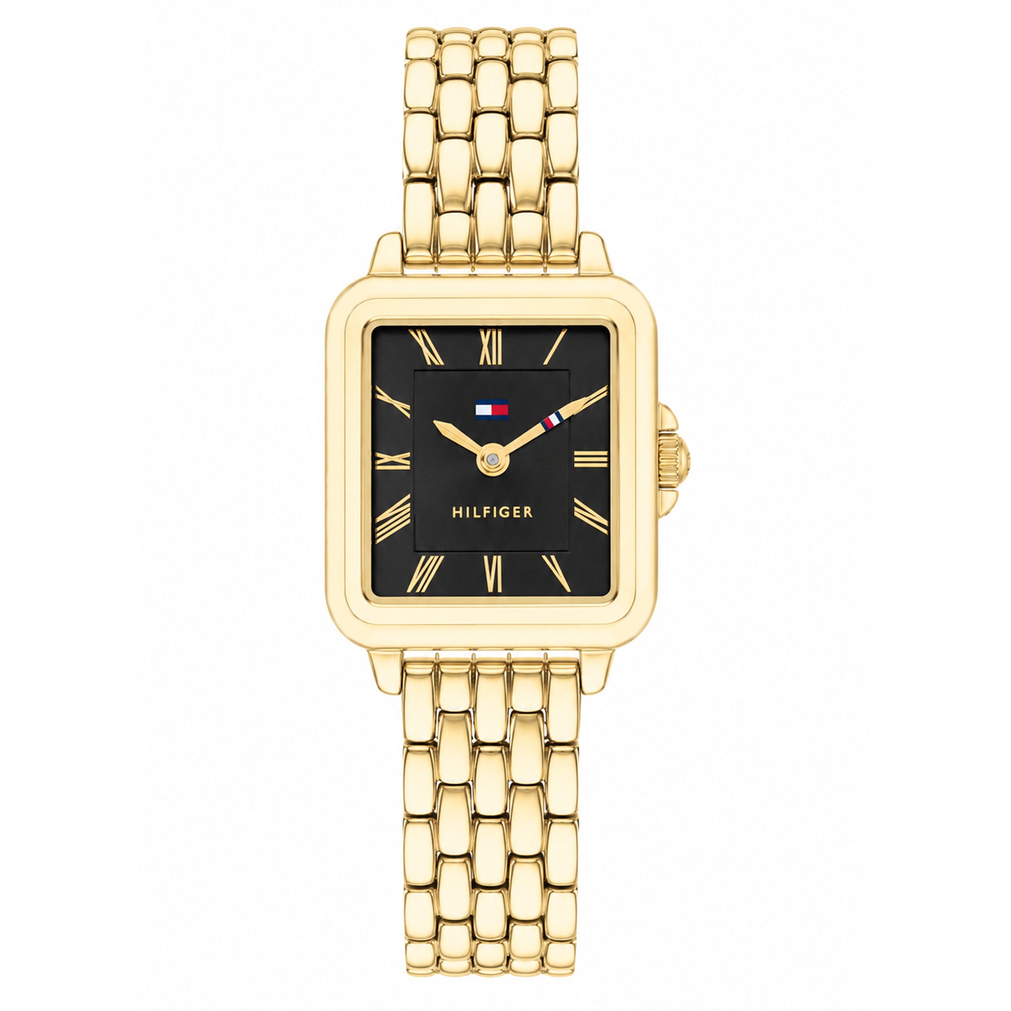 Tommy Hilfiger Gold Steel Black MOP Dial Women's Watch - 1782916