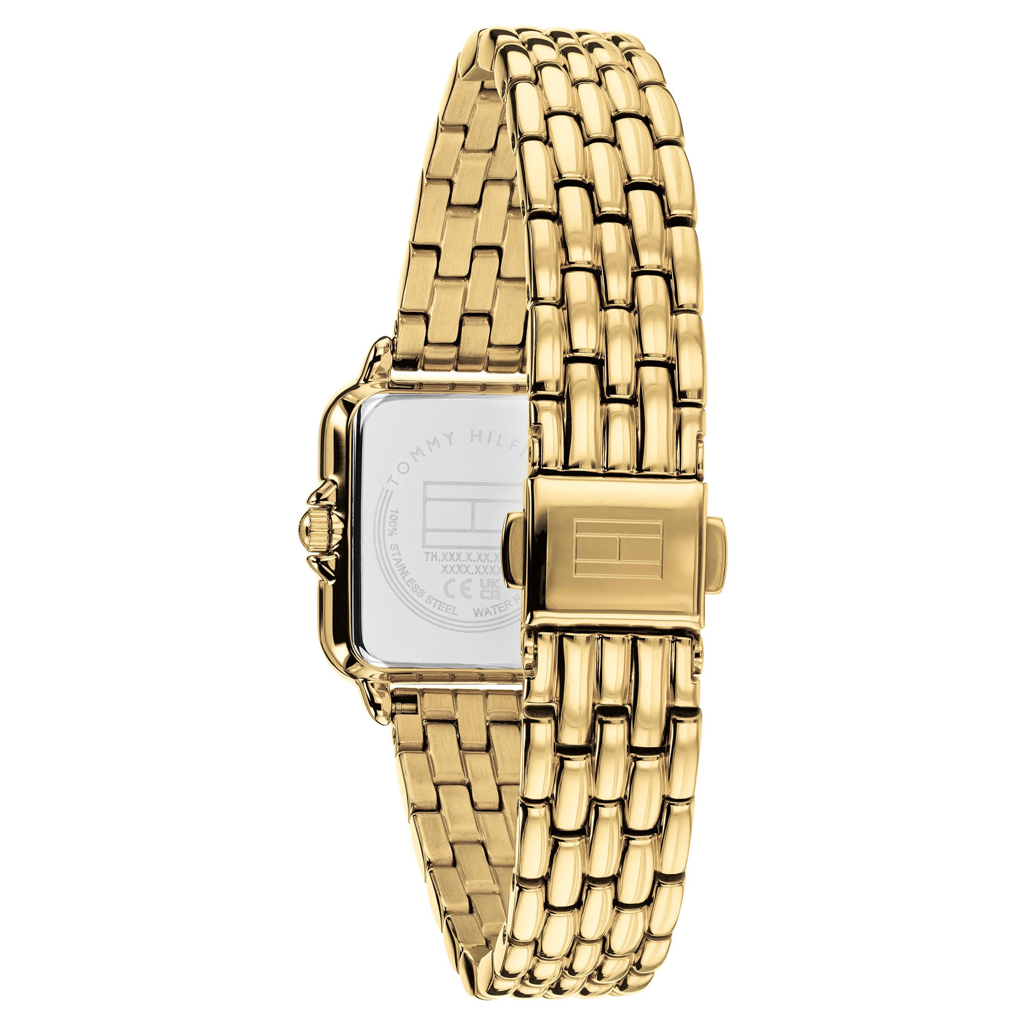 Tommy Hilfiger Gold Steel Black MOP Dial Women's Watch - 1782916