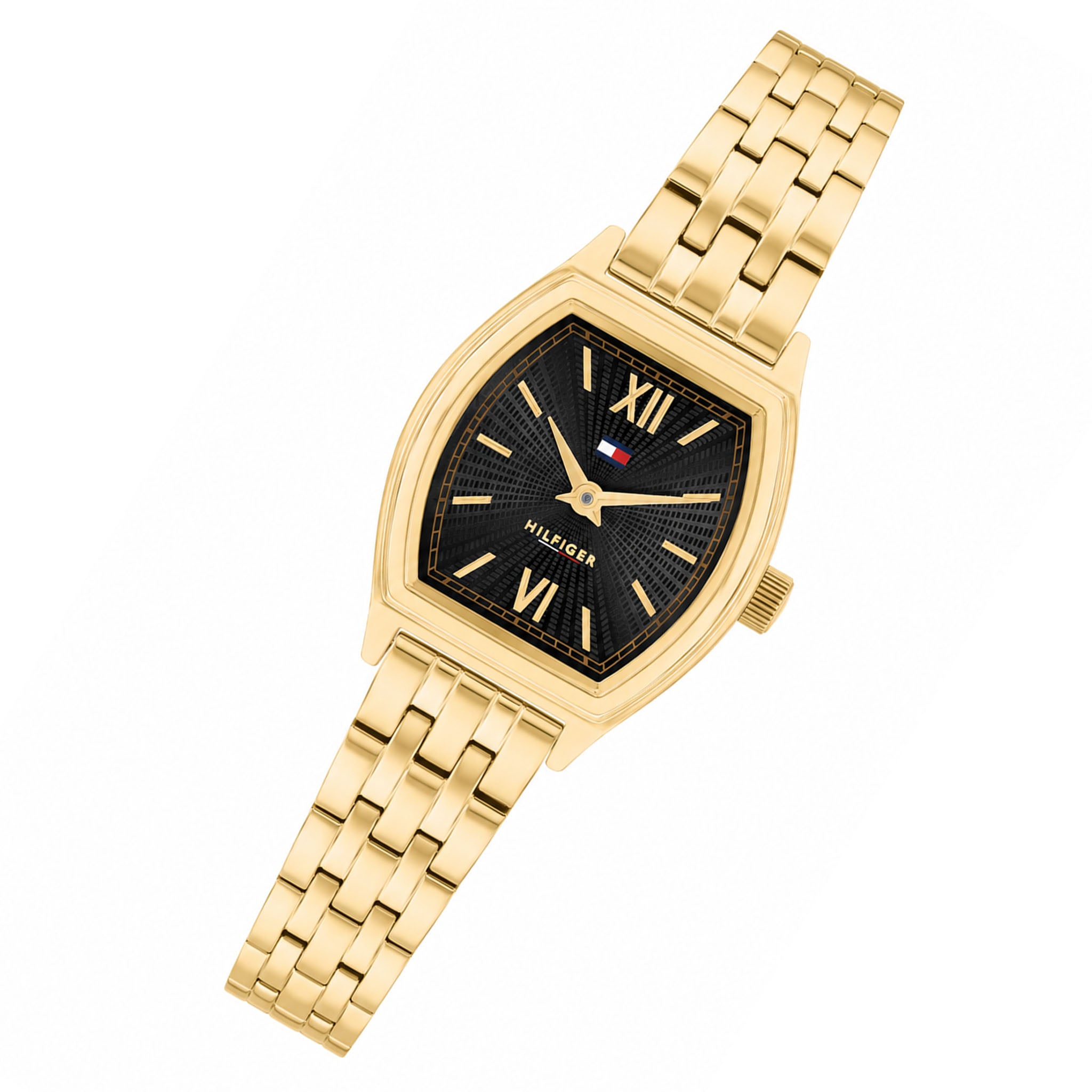 Tommy Hilfiger Gold Steel Black Dial Women's Watch - 1782940
