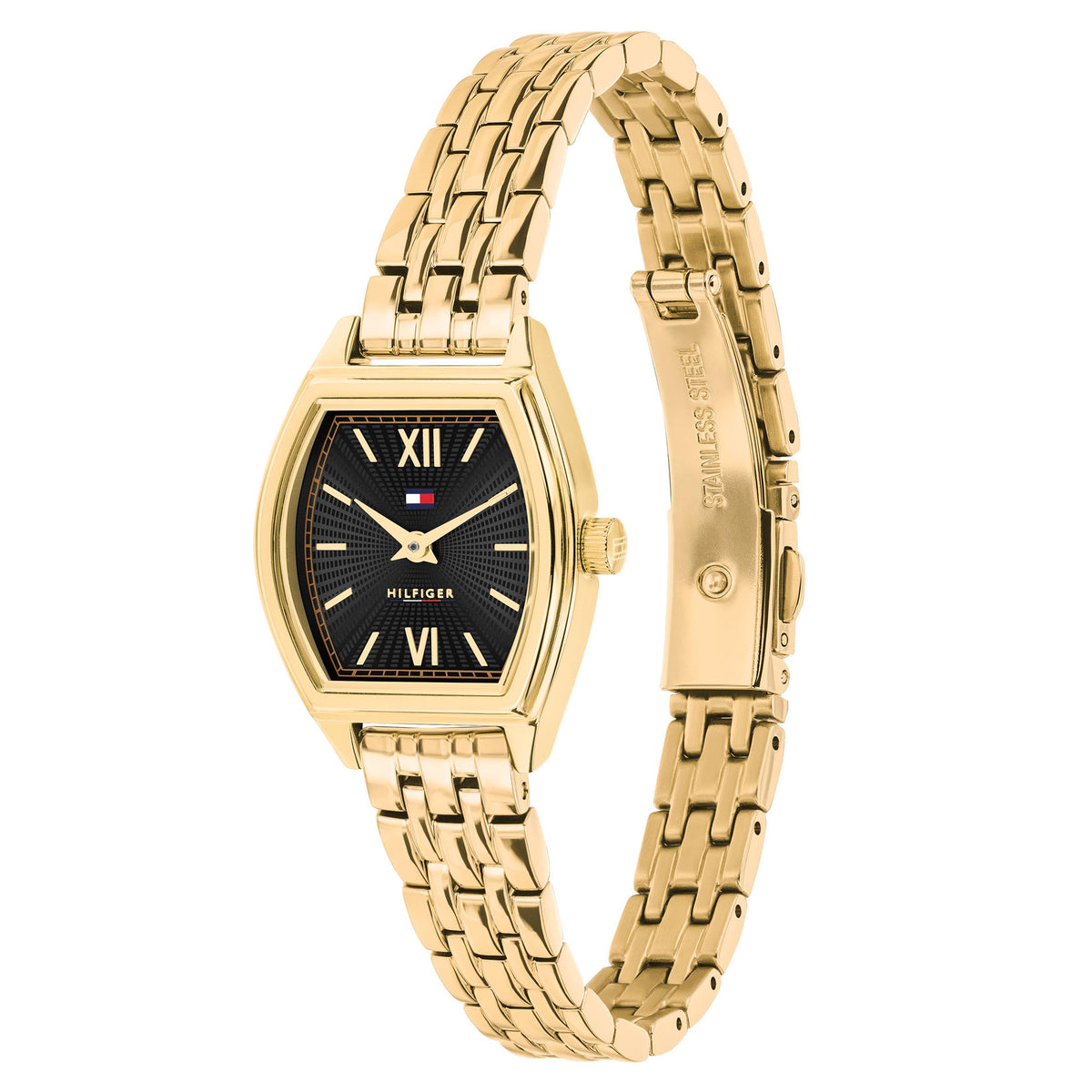 Tommy Hilfiger Gold Steel Black Dial Women's Watch - 1782940