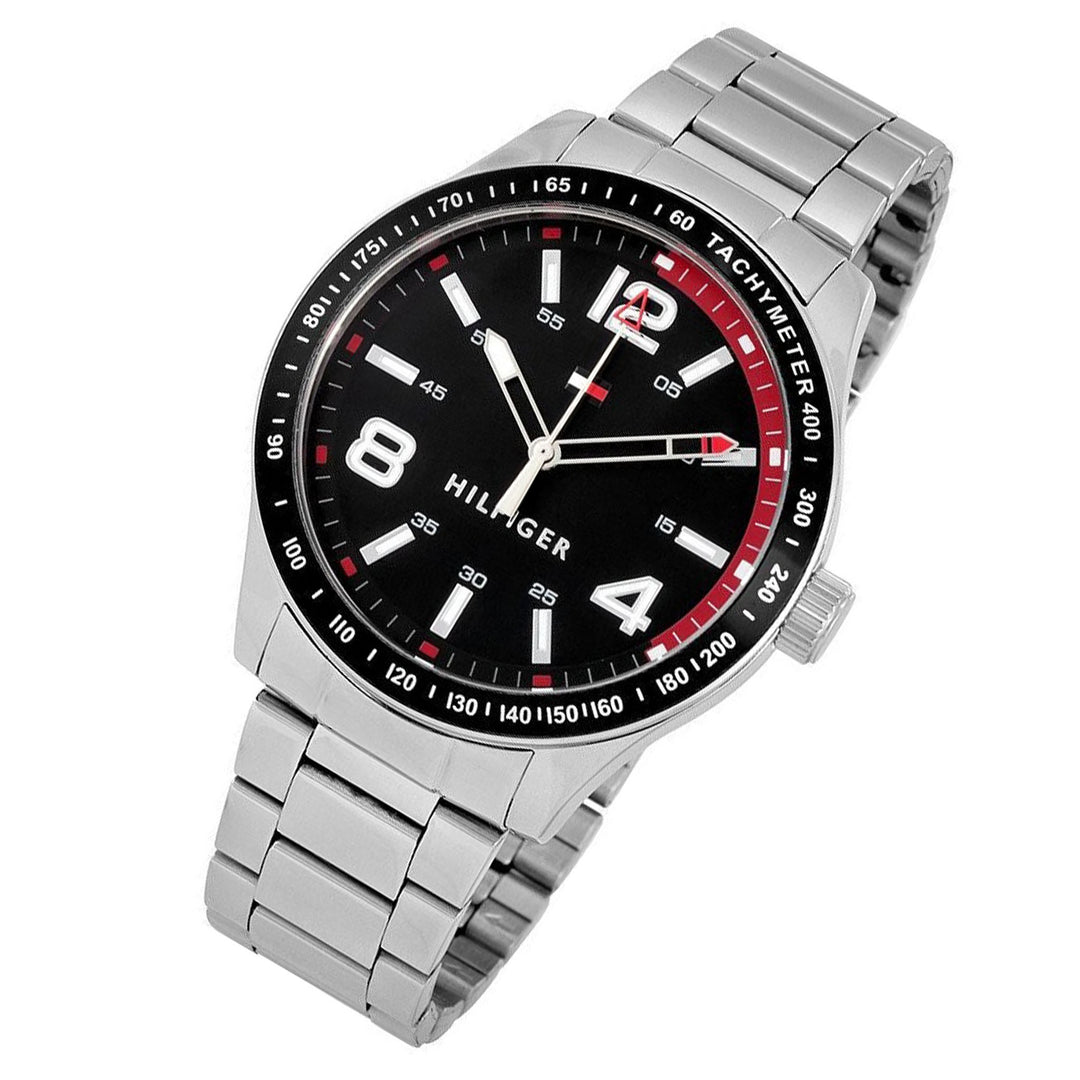 Tommy Hilfiger Stainless Steel Black Dial Men's Watch - 1791178