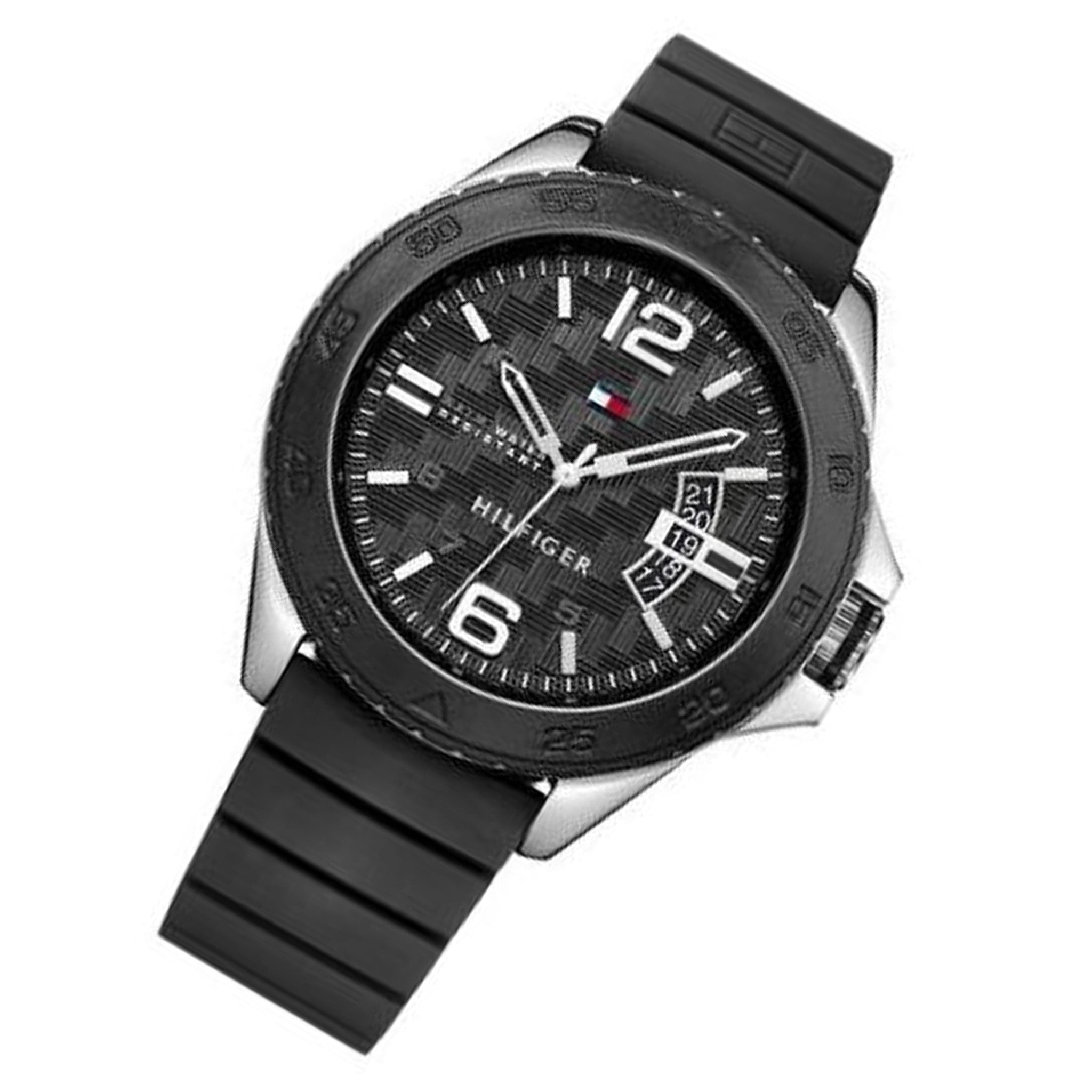 Tommy Hilfiger Black Silicone Men's Watch - 1791203