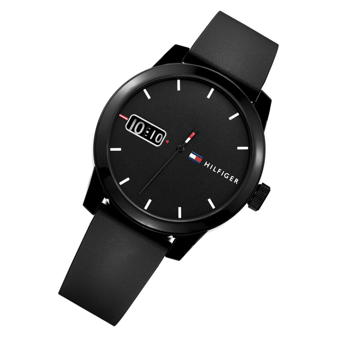 Tommy Hilfiger Black Silicone Men's Watch - 1791382