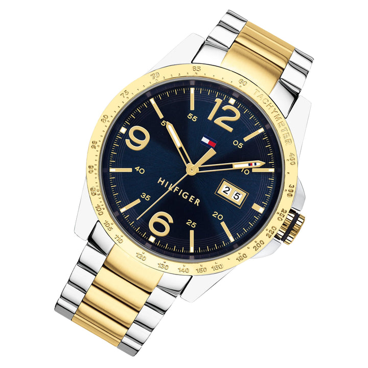 Tommy Hilfiger Two-Tone Steel Navy Dial Men's Watch - 1791453