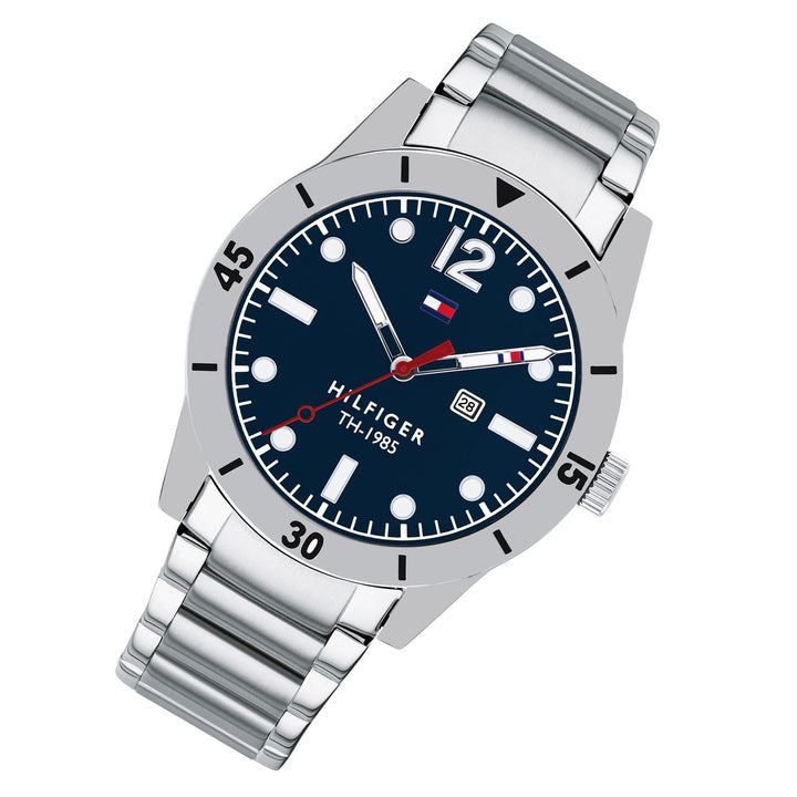 Tommy Hilfiger Stainless Steel Navy Dial Men's Watch - 1791459