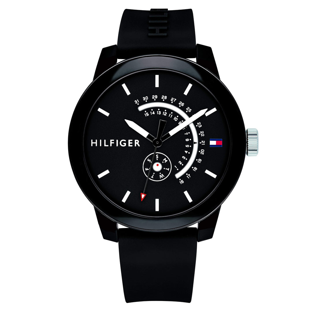 Tommy Hilfiger Black Silicone Men's Watch - 1791483