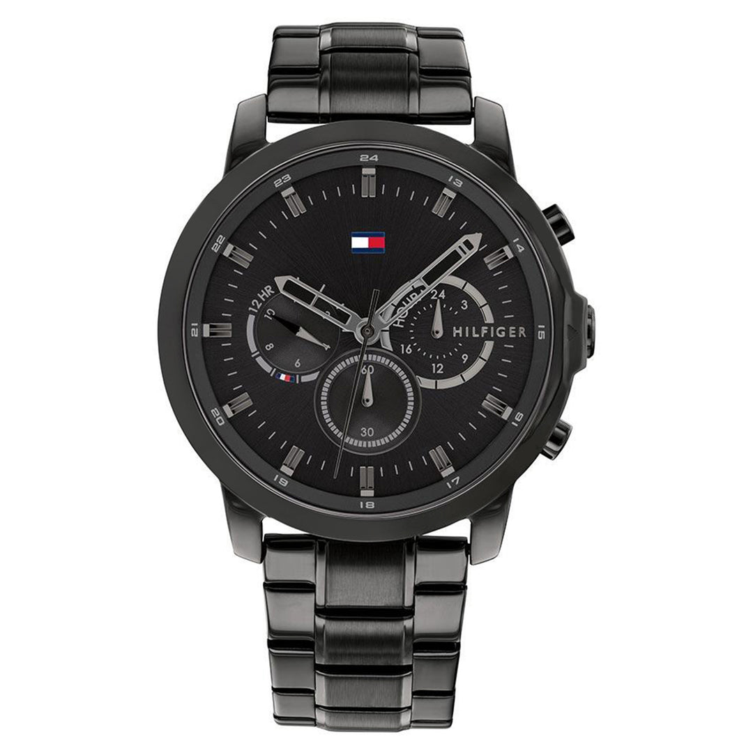 Tommy Hilfiger Black Steel Men's Multi-function Watch - 1791795