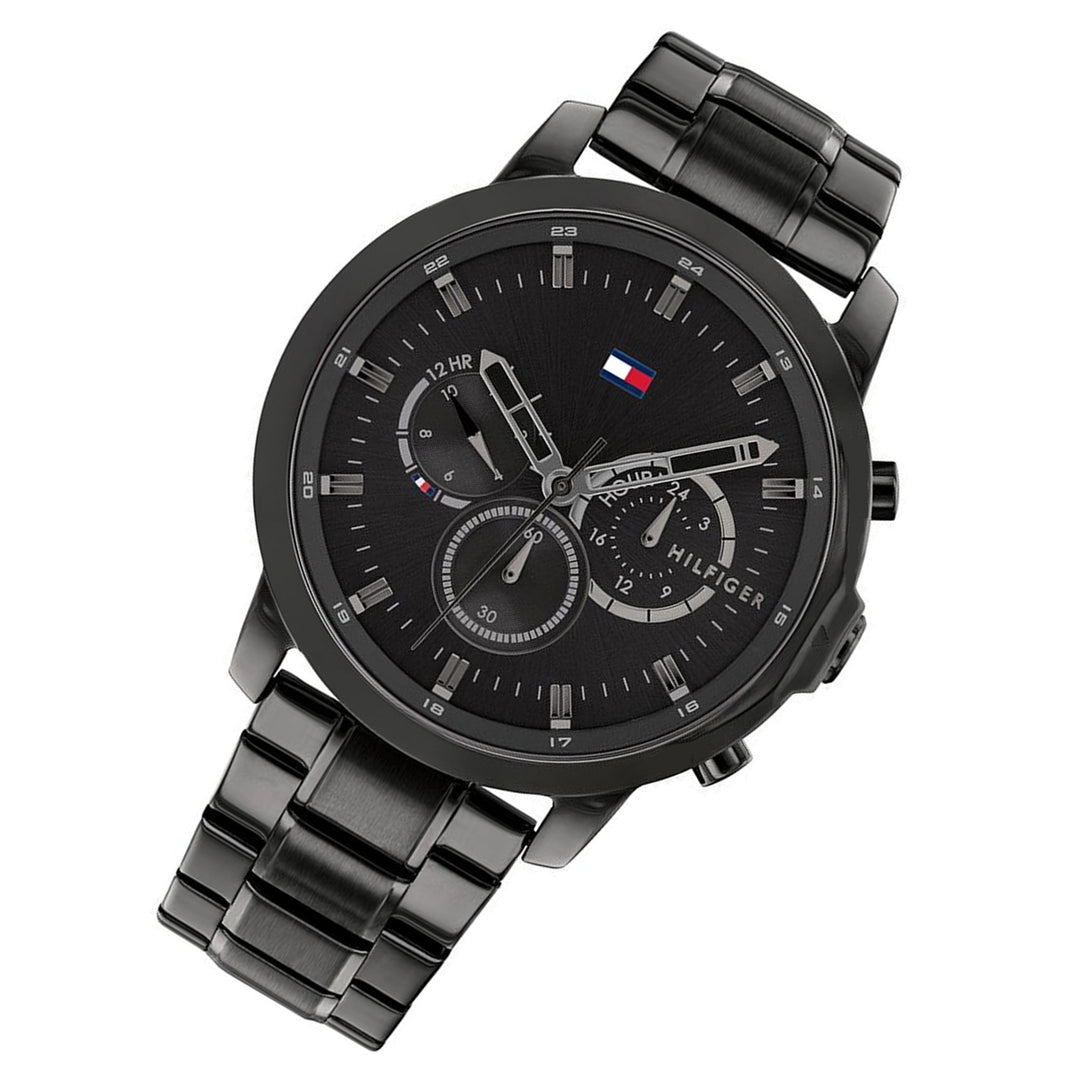 Tommy Hilfiger Black Steel Men's Multi-function Watch - 1791795