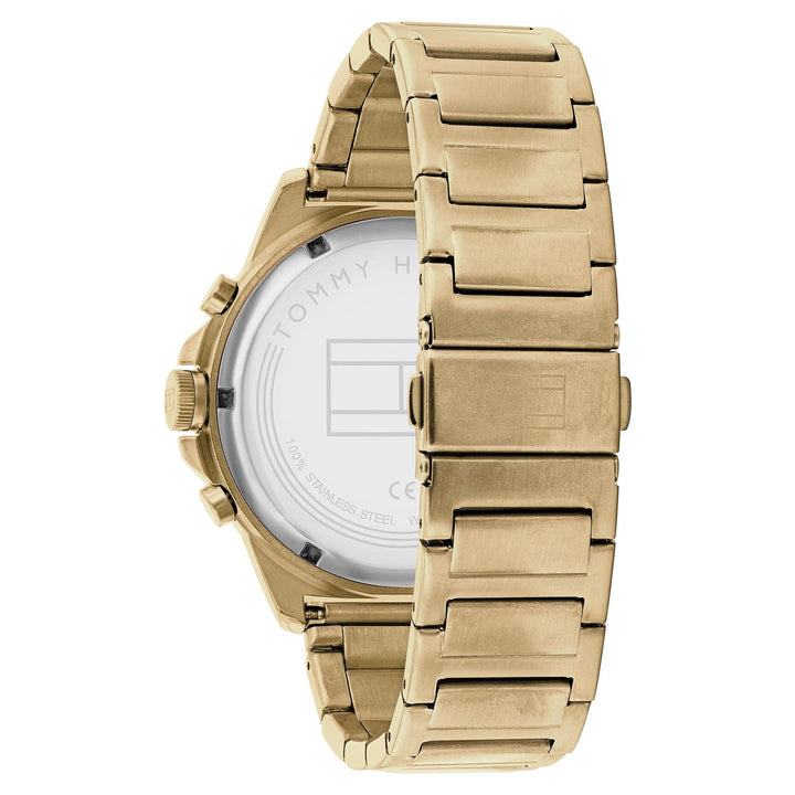 Tommy Hilfiger Gold Steel Grey Dial Multi-function Men's Watch - 1791891