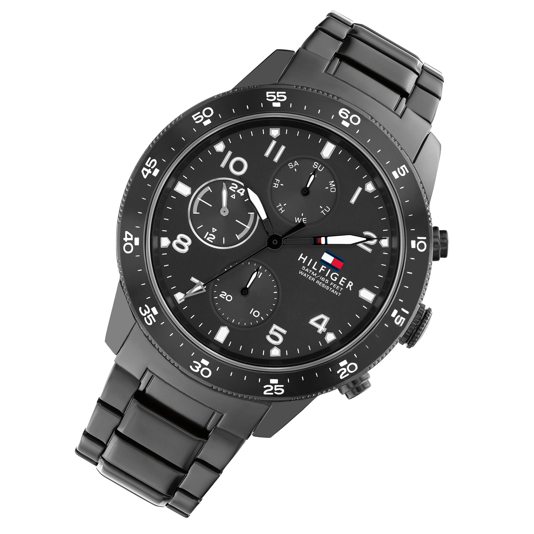 Tommy Hilfiger Black Steel Multi-function Men's Watch - 1791951