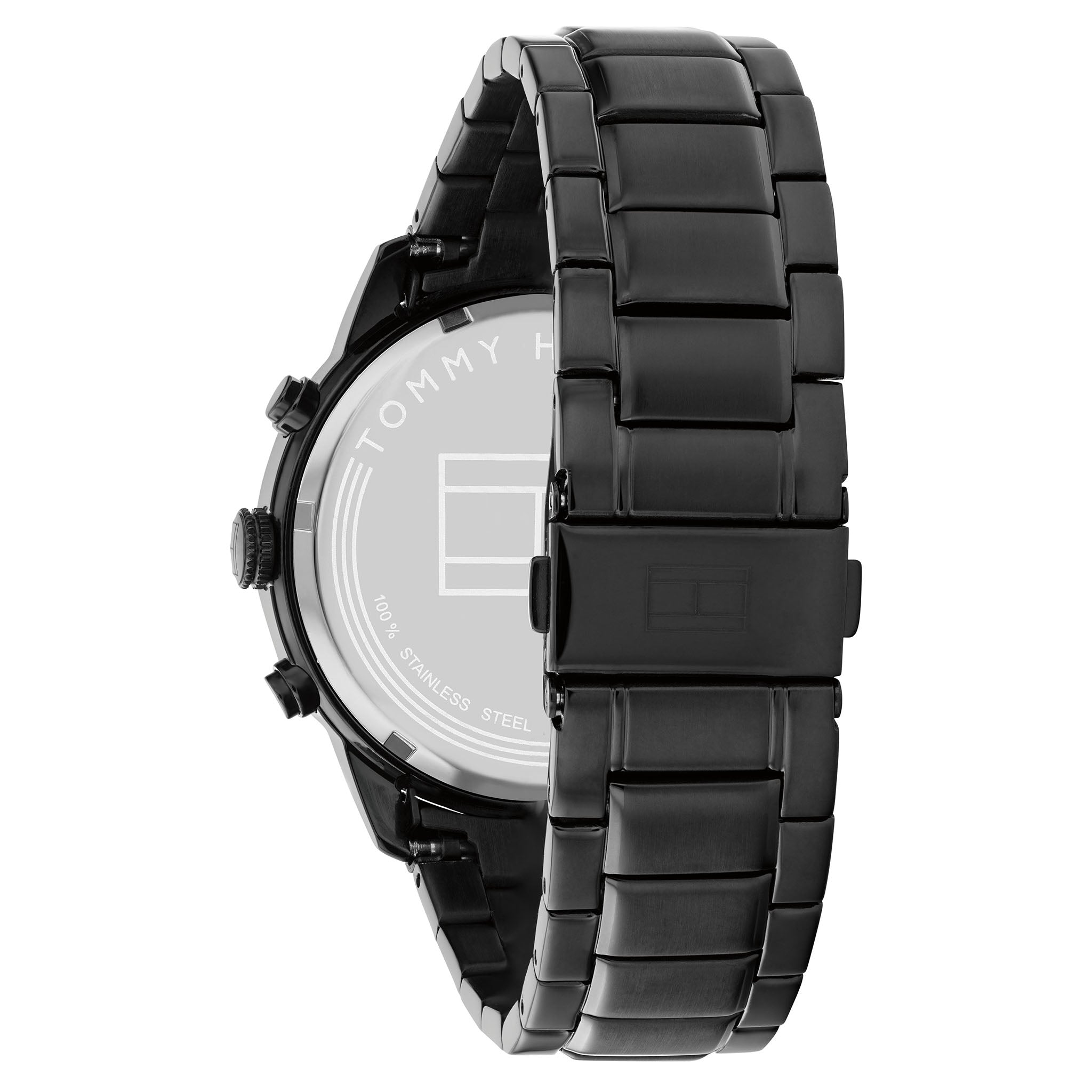 Tommy Hilfiger Black Steel Multi-function Men's Watch - 1791951