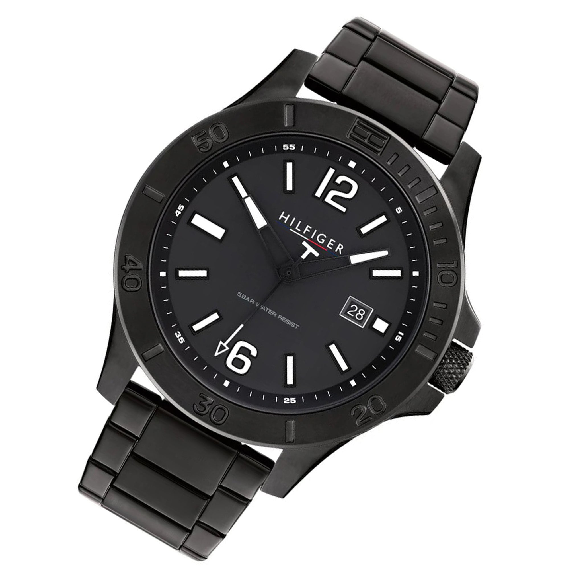 Tommy Hilfiger Black Steel Men's Watch - 1791996
