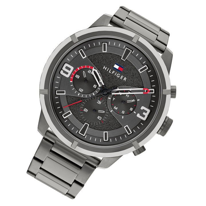 Tommy Hilfiger Grey Steel Dark Grey Dial Multi-function Men's Watch - 1792071