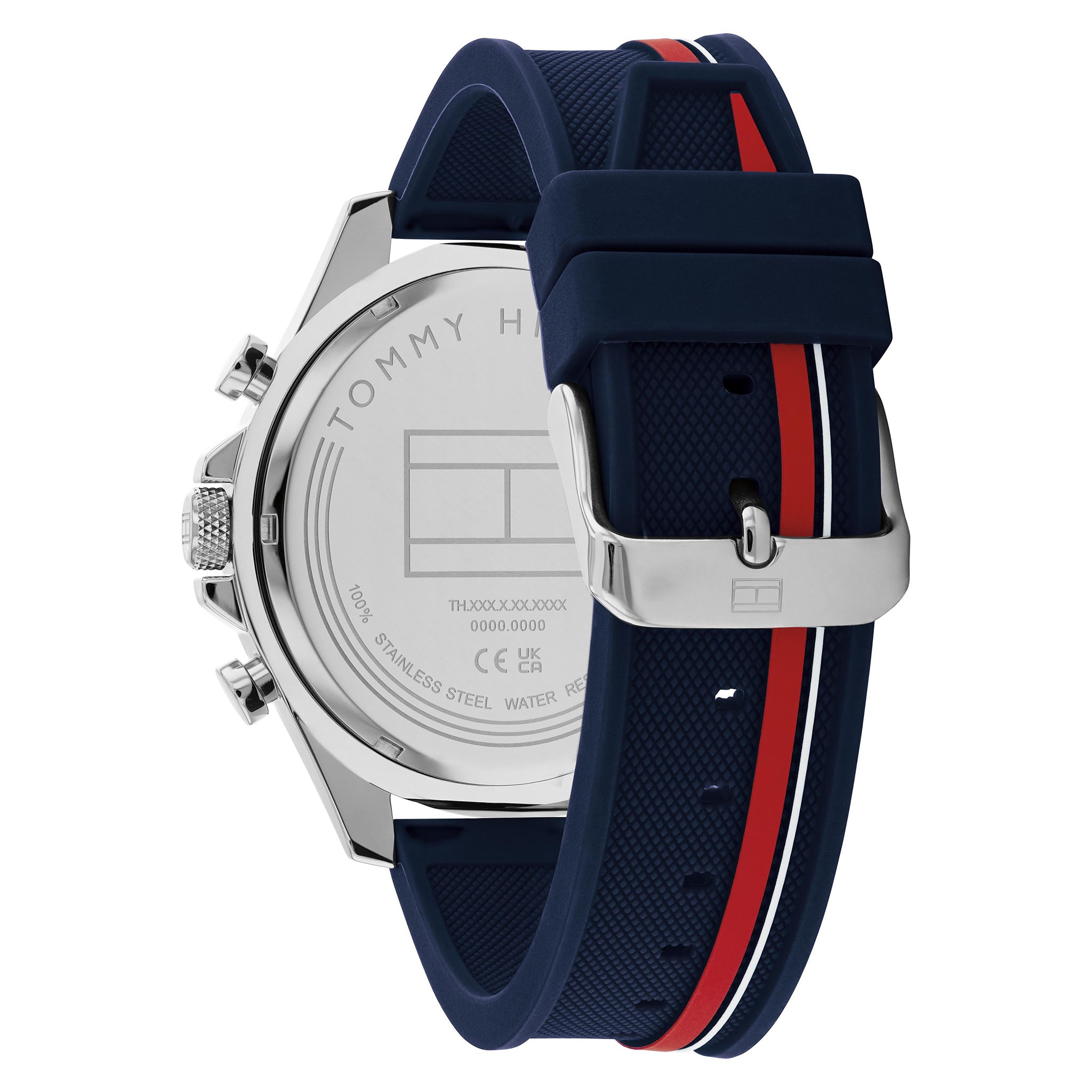 Tommy Hilfiger Multi-Colour Silicone Navy Dial Multi-function Men's Watch - 1792083