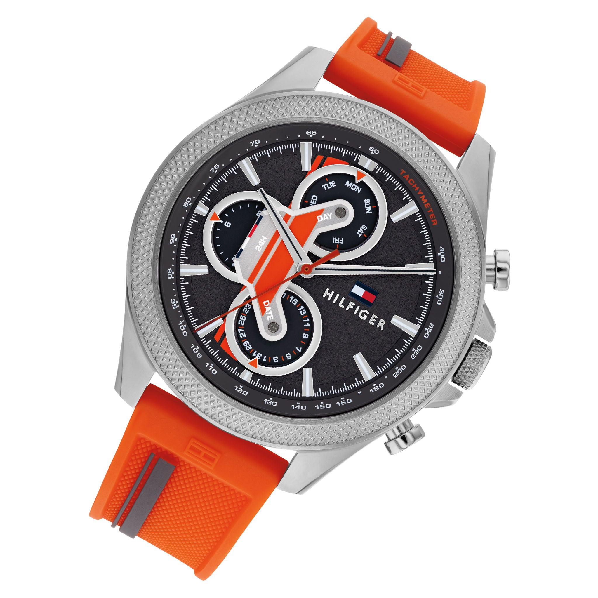 Tommy Hilfiger Multi-Colour Silicone Grey Dial Multi-function Men's Watch - 1792084