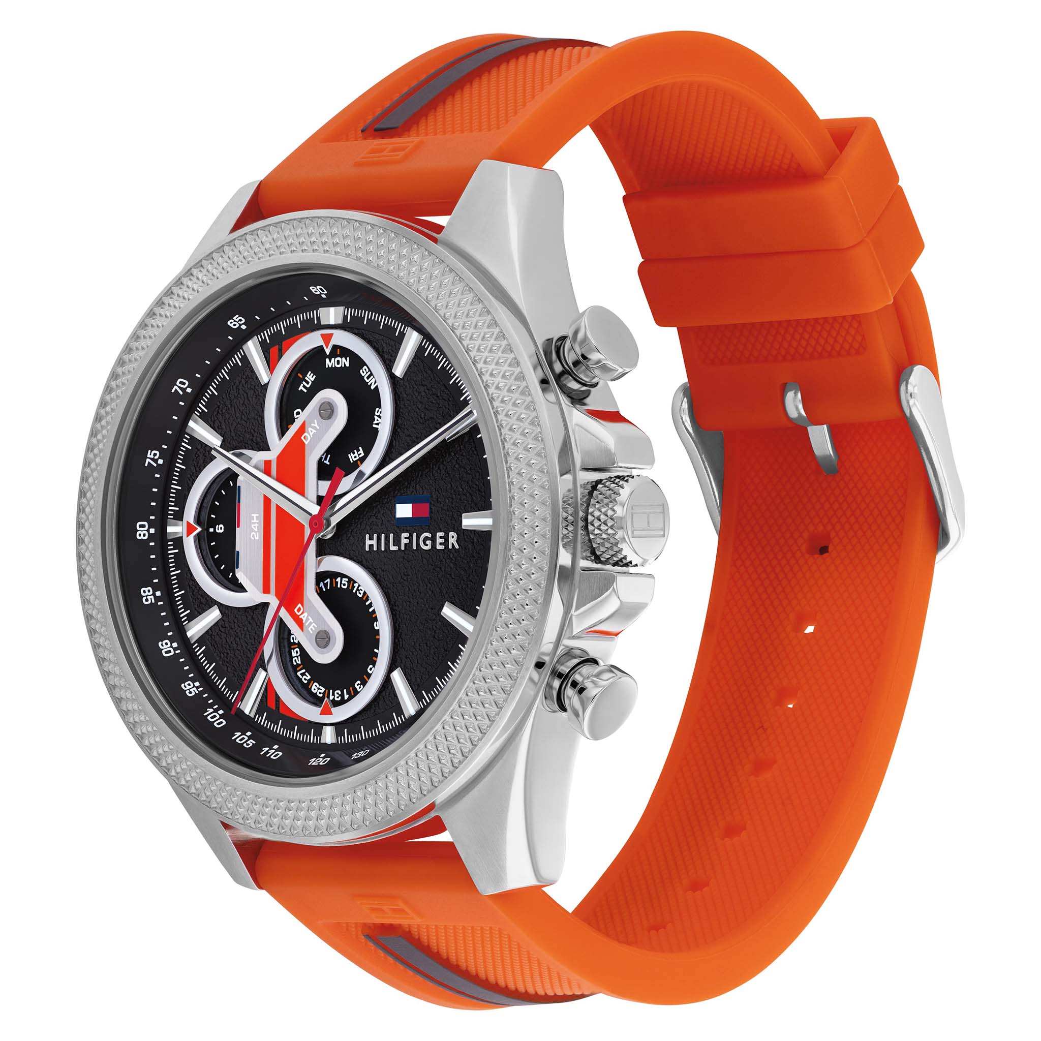Tommy Hilfiger Multi-Colour Silicone Grey Dial Multi-function Men's Watch - 1792084