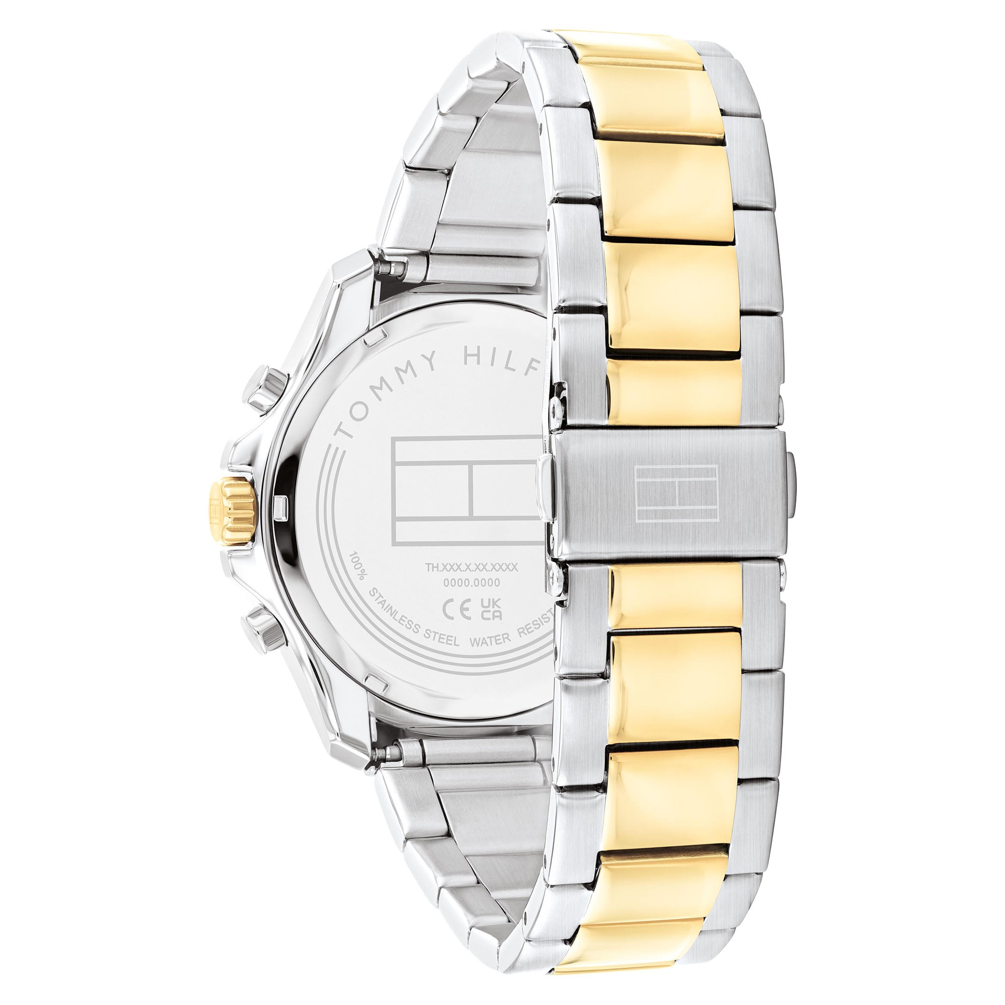 Tommy Hilfiger Two-Tone Steel Black Dial Multi-function Men's Watch - 1792095