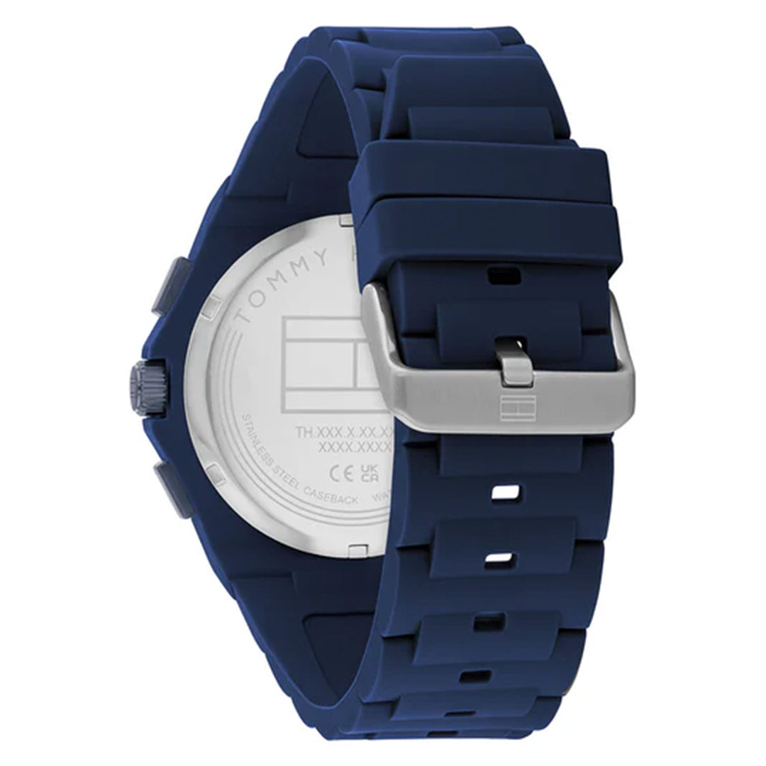 Tommy Hilfiger Silicone Blue Dial Multi-function Men's Watch - 1792122