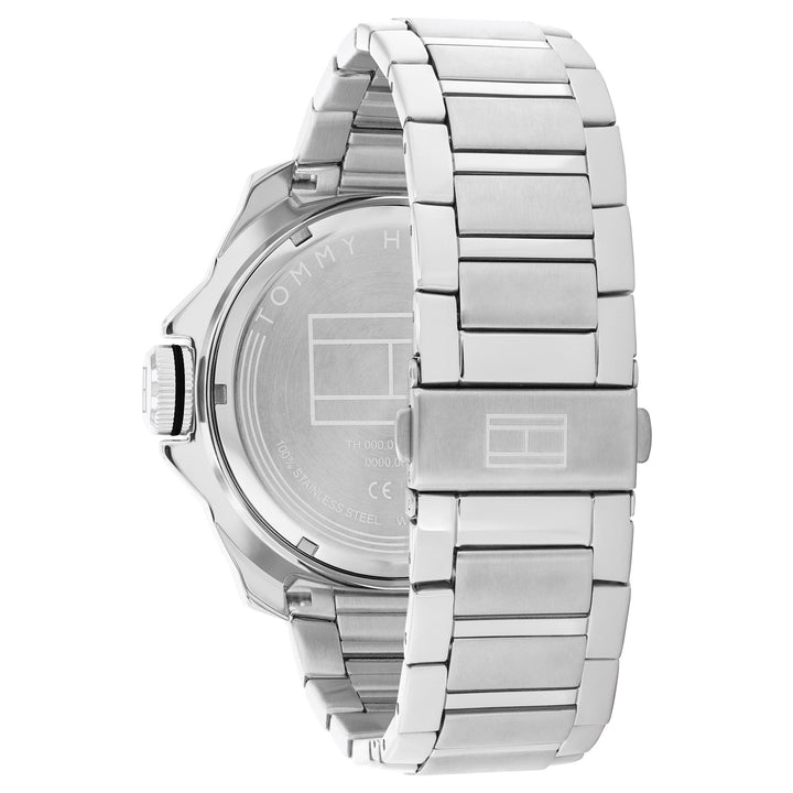 Tommy Hilfiger Silver Steel Black Dial Men's Watch - 1792138